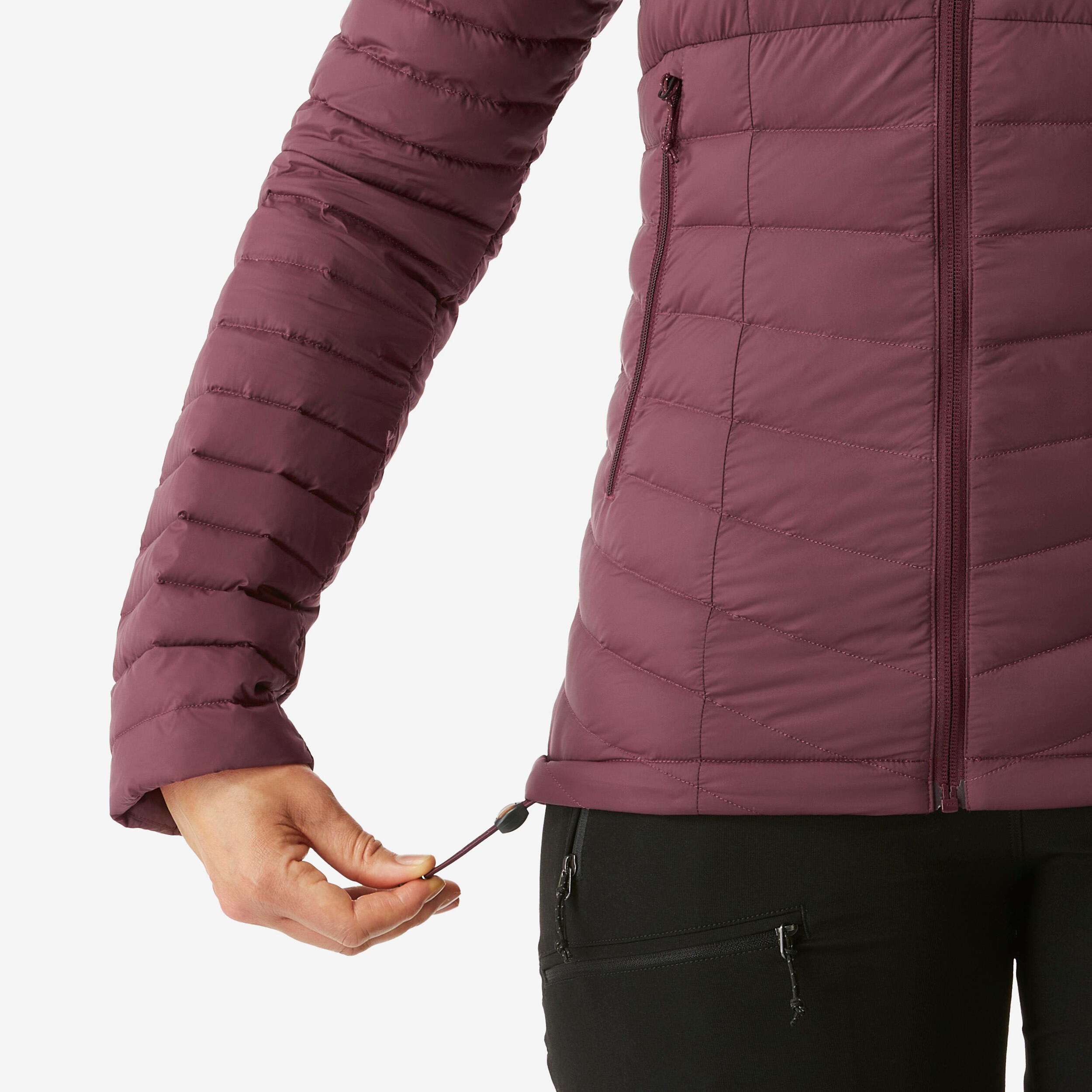 Manteau de randonnée en duvet femme – MT 100 - FORCLAZ