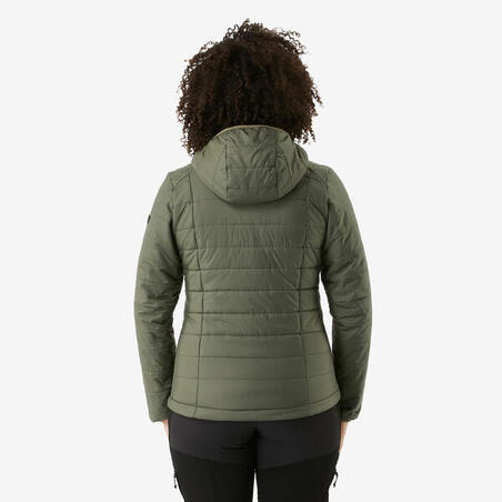 Ženska postavljena jakna za treking sa kapuljačom MT100 -5 °C 