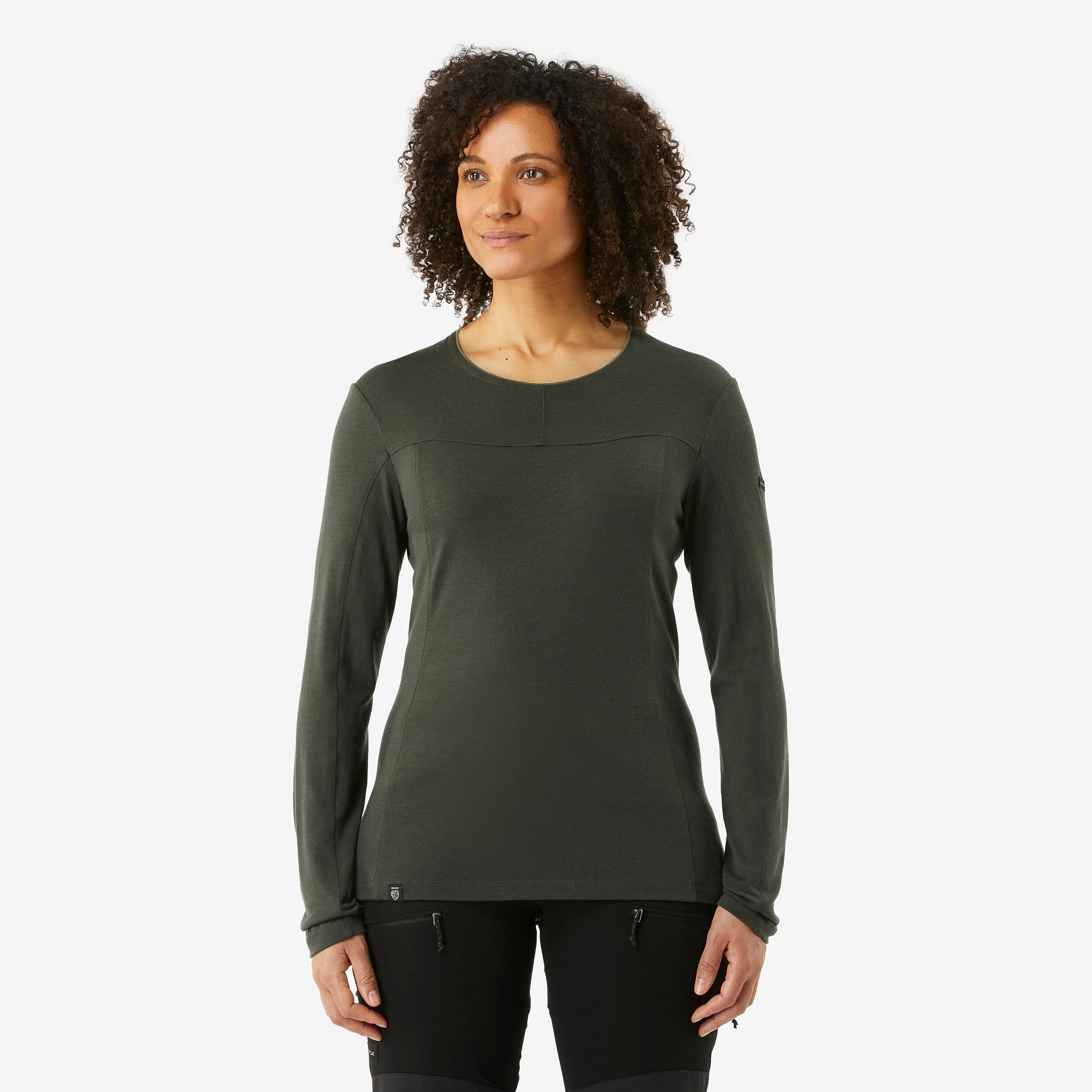 Long-sleeved merino wool T-shirt - MT500 - Ladies