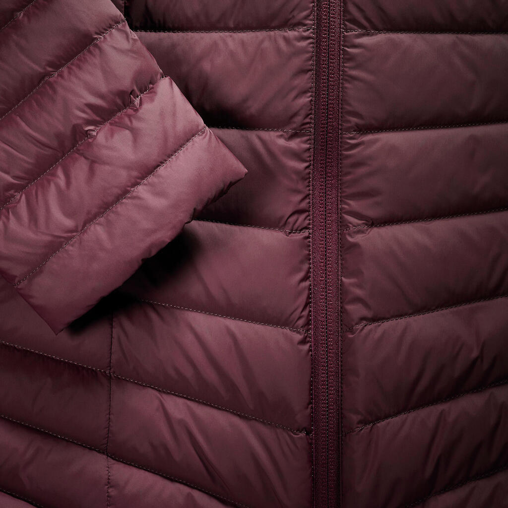Daunenjacke Damen Kapuze bis -5 °C Trekking - MT100 