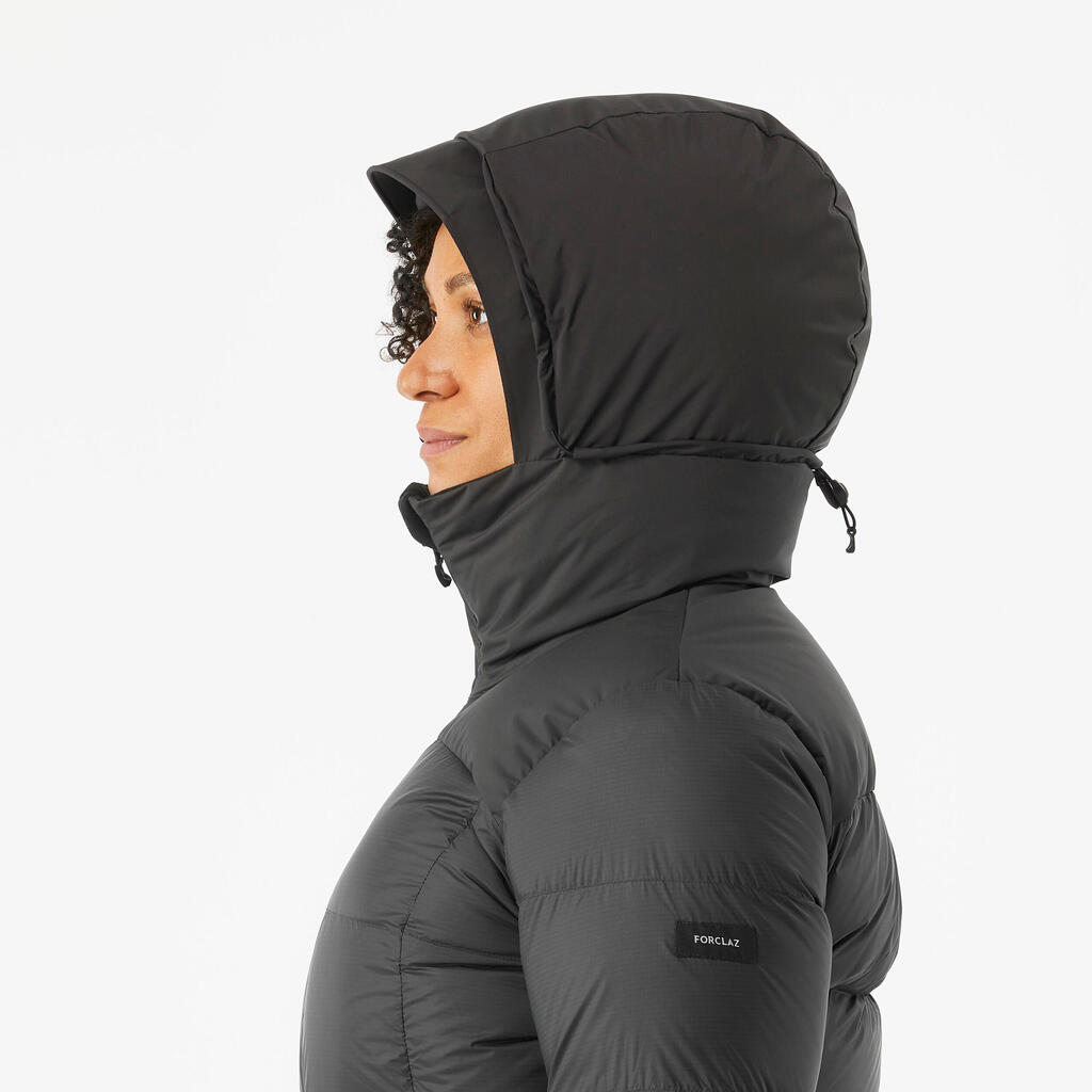 Daunenjacke Damen Kapuze warm bis -20 °C Trekking - MT900 bordeauxrot 