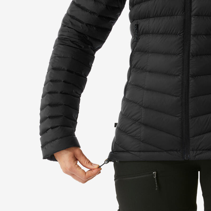 Daunenjacke Damen Kapuze bis -5 °C Trekking - MT100 