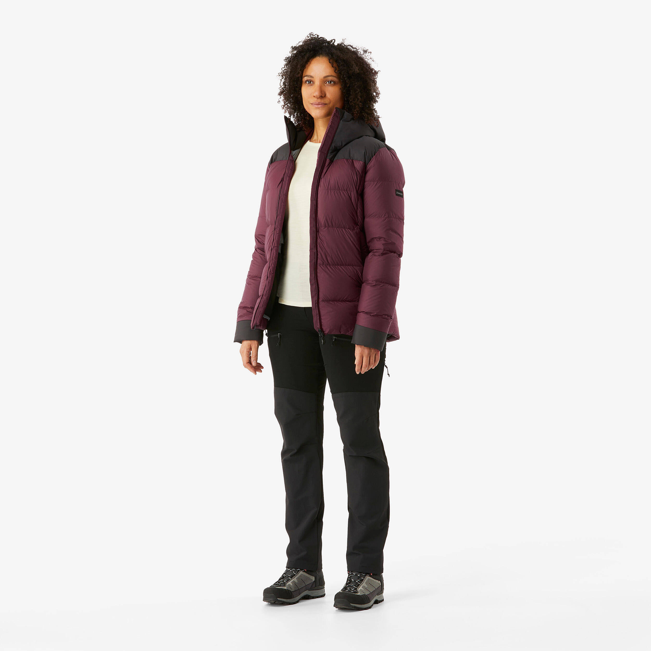Women’s Warm Padded Jacket with Hood - MT900 -20°C - Maroon -  3