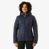 Daunenjacke Damen Kapuze bis -5 °C Trekking - MT100 