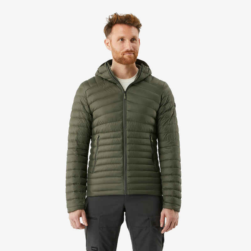 Chaqueta acolchada de plumas térmica para trekking Hombre Forclaz MT100  verde