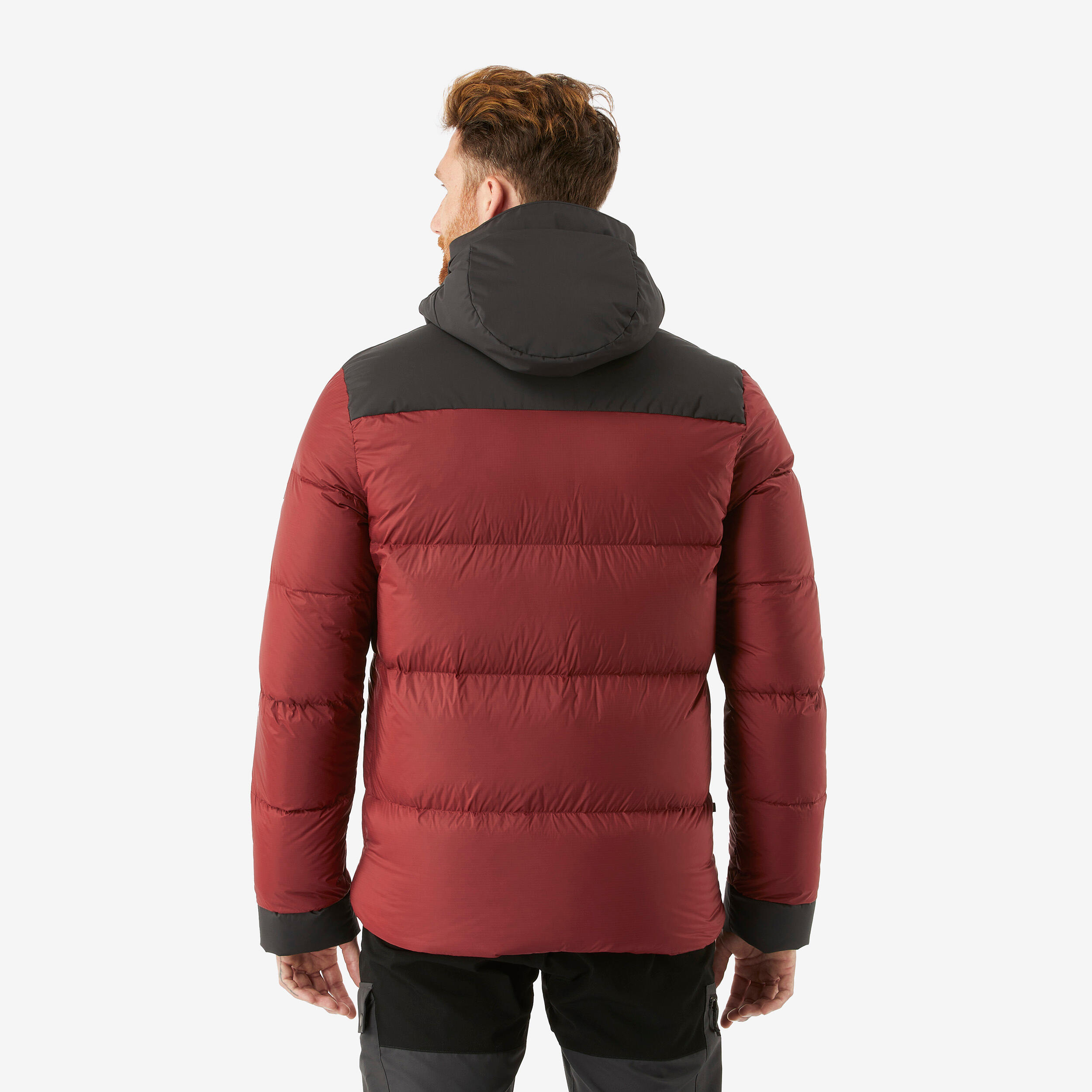 Doudoune en duvet à capuche mt900 rouge -20°c homme FORCLAZ