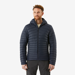 Doudoune à capuche de randonnée -5°C homme, MT100 bleu