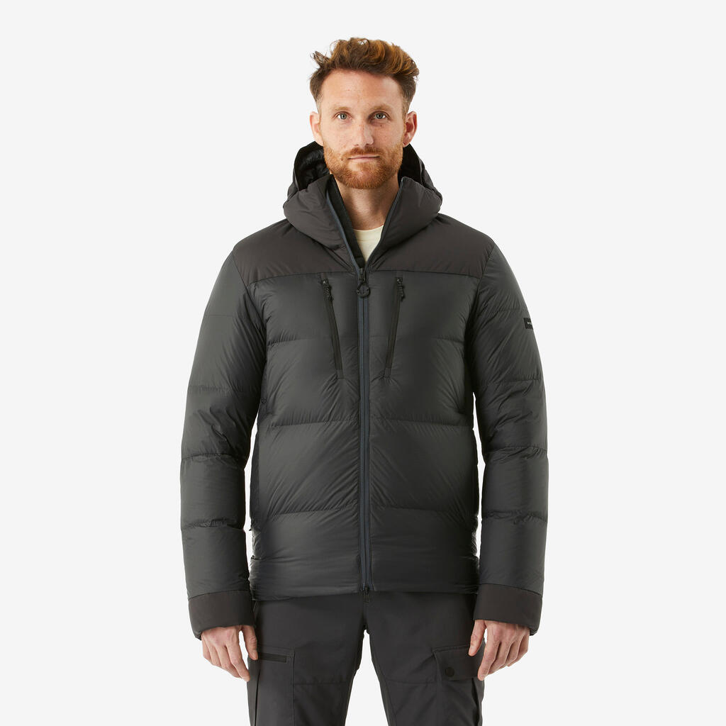 PARKA ACOLCHADA DE PLUMAS CON GORRO HOMBRE MT900 NEGRO -20 °C