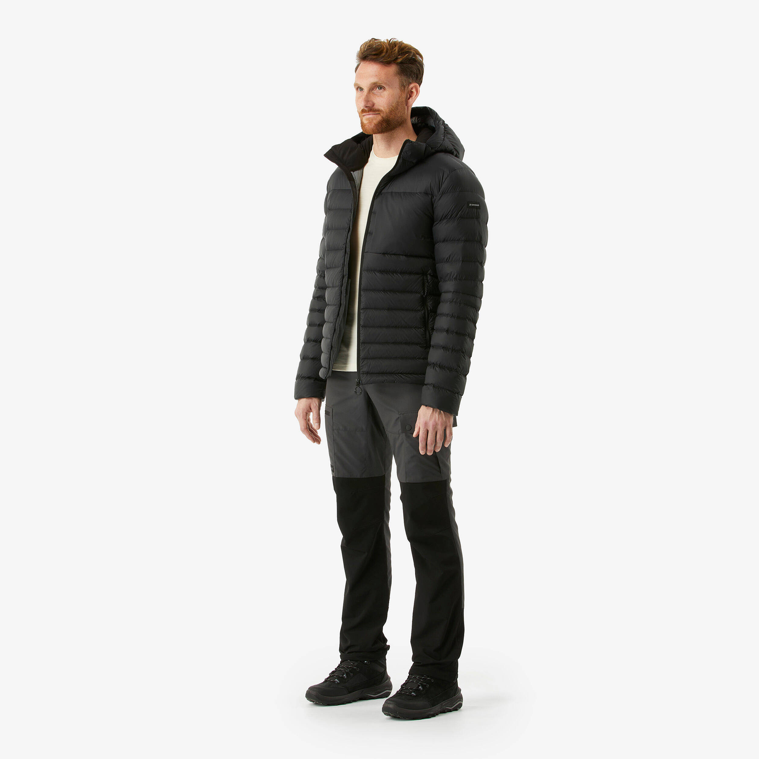 Men Lightweight Packable Down Jacket - MT500 -10°C Black -  2