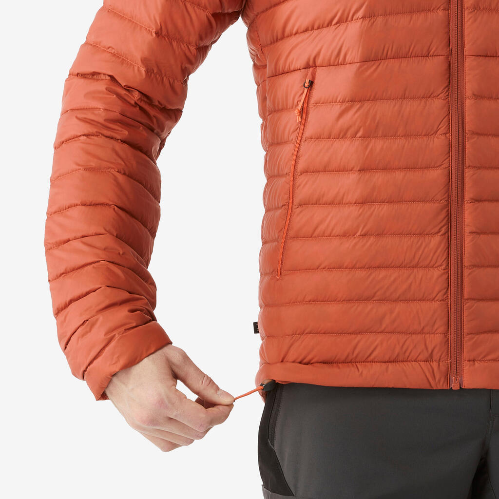 Pánska páperová bunda MT100 na horskú turistiku s kapucňou do -5 °C