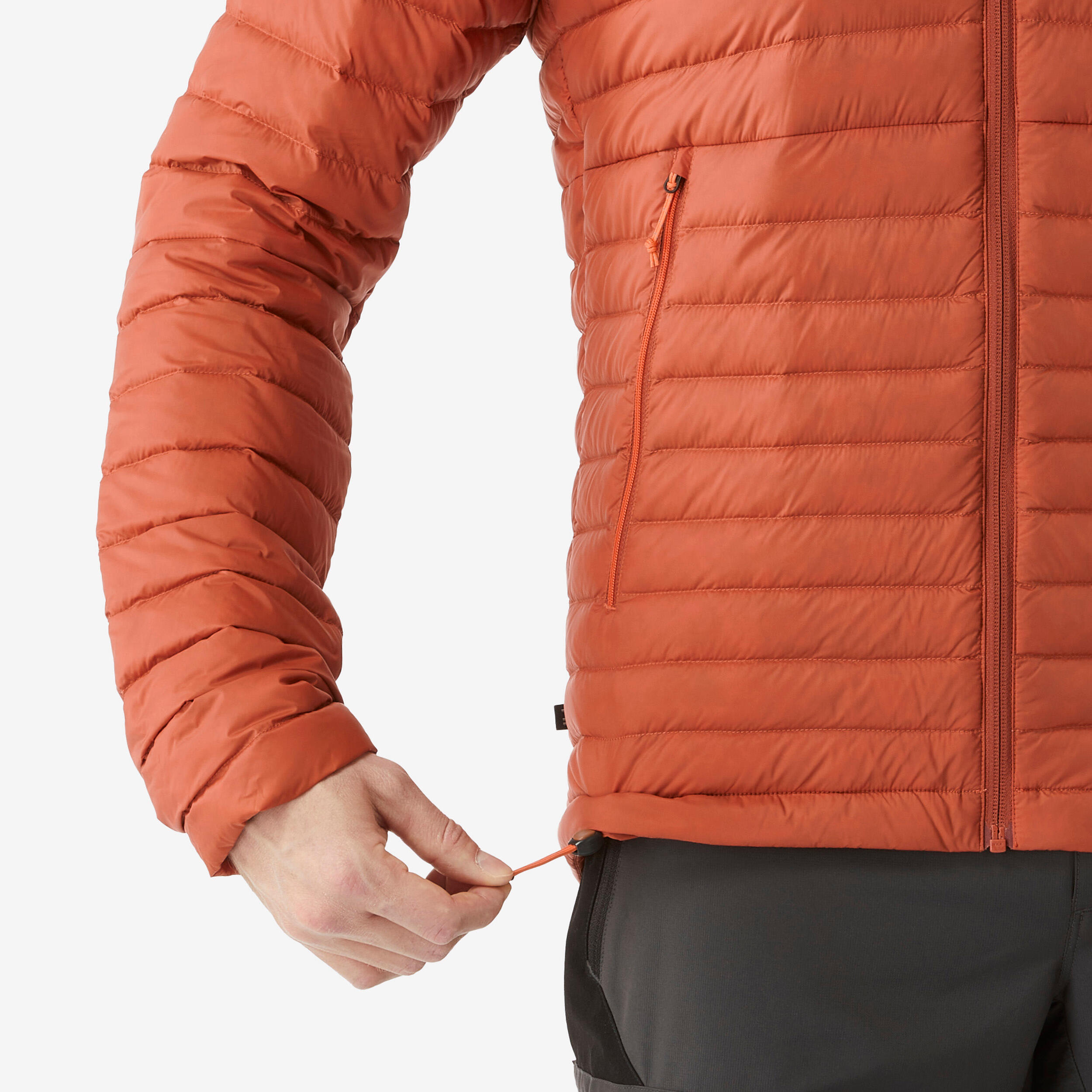 Manteau de randonnée en duvet avec capuchon homme – MT 100 6/8