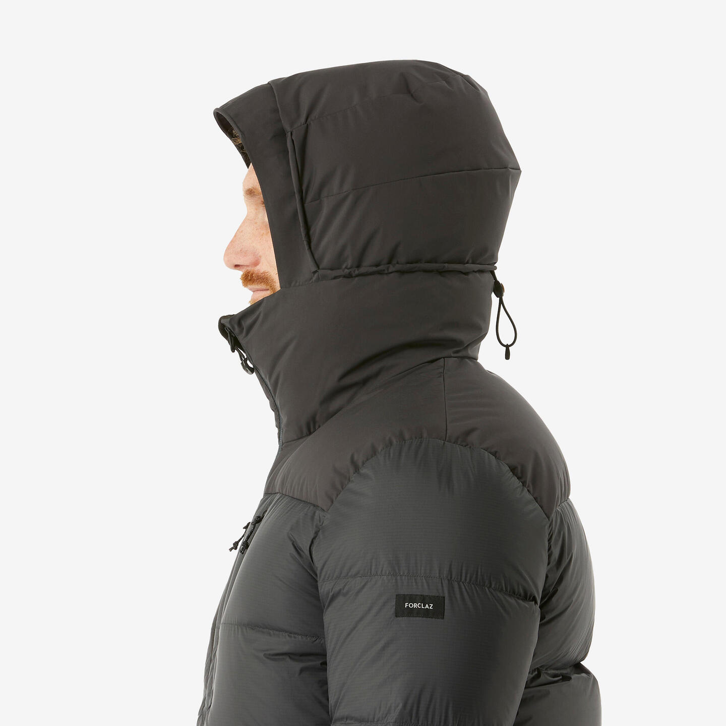 Hooded Down Jacket in iridescent water-repellent fabric