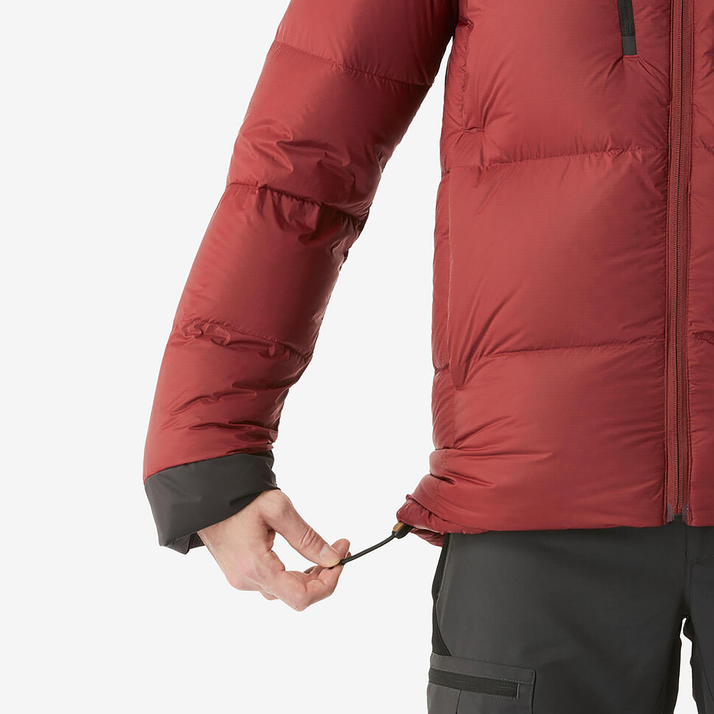 Daunenjacke Herren Kapuze bis -20 °C Trekking - MT900 rot 6/10