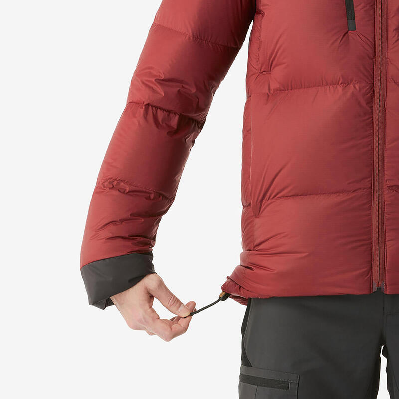 Geacă cu umplutură de puf cu glugă Trekking MT900 -20°c Roșu Bărbați