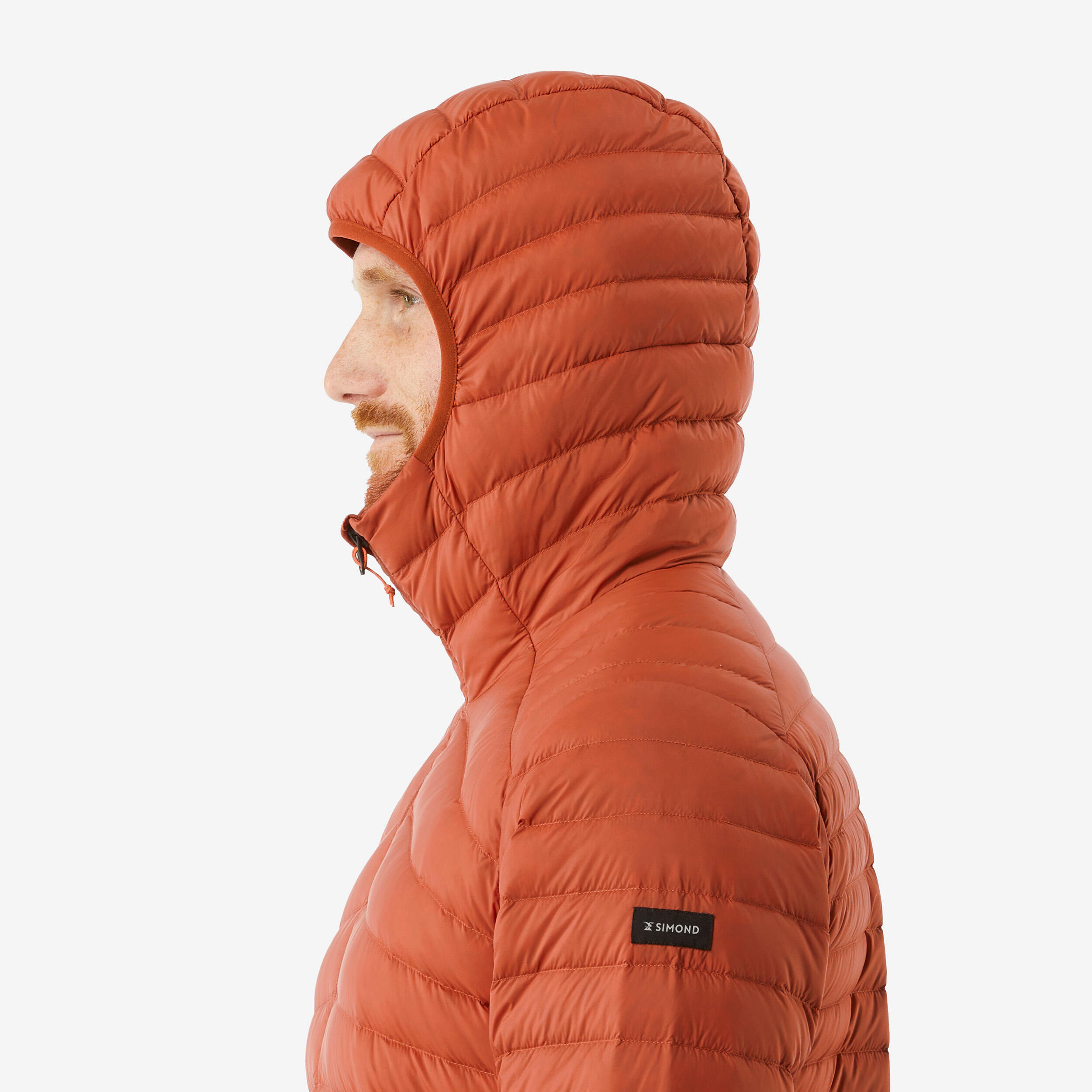 Manteau de randonnée en duvet avec capuchon homme – MT 100 3/8