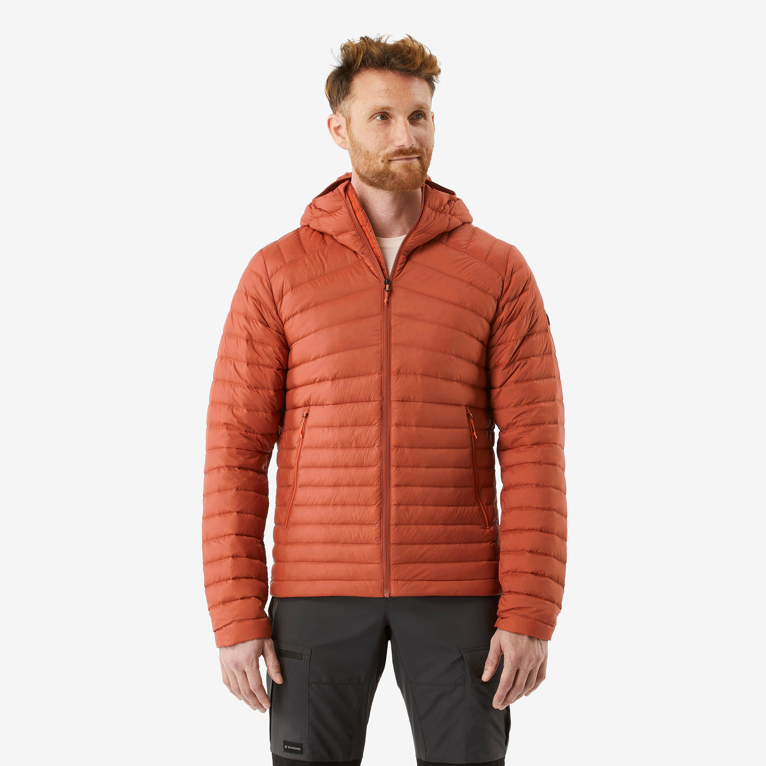 Manteau de randonnée en duvet avec capuchon homme – MT 100 - FORCLAZ