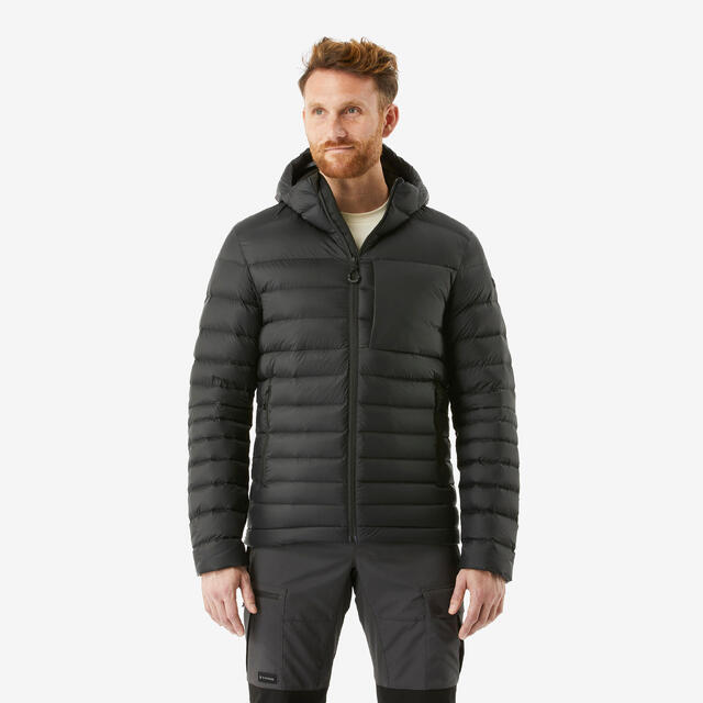 Daunenjacke Herren Kapuze bis -10 °C Trekking - MT500 