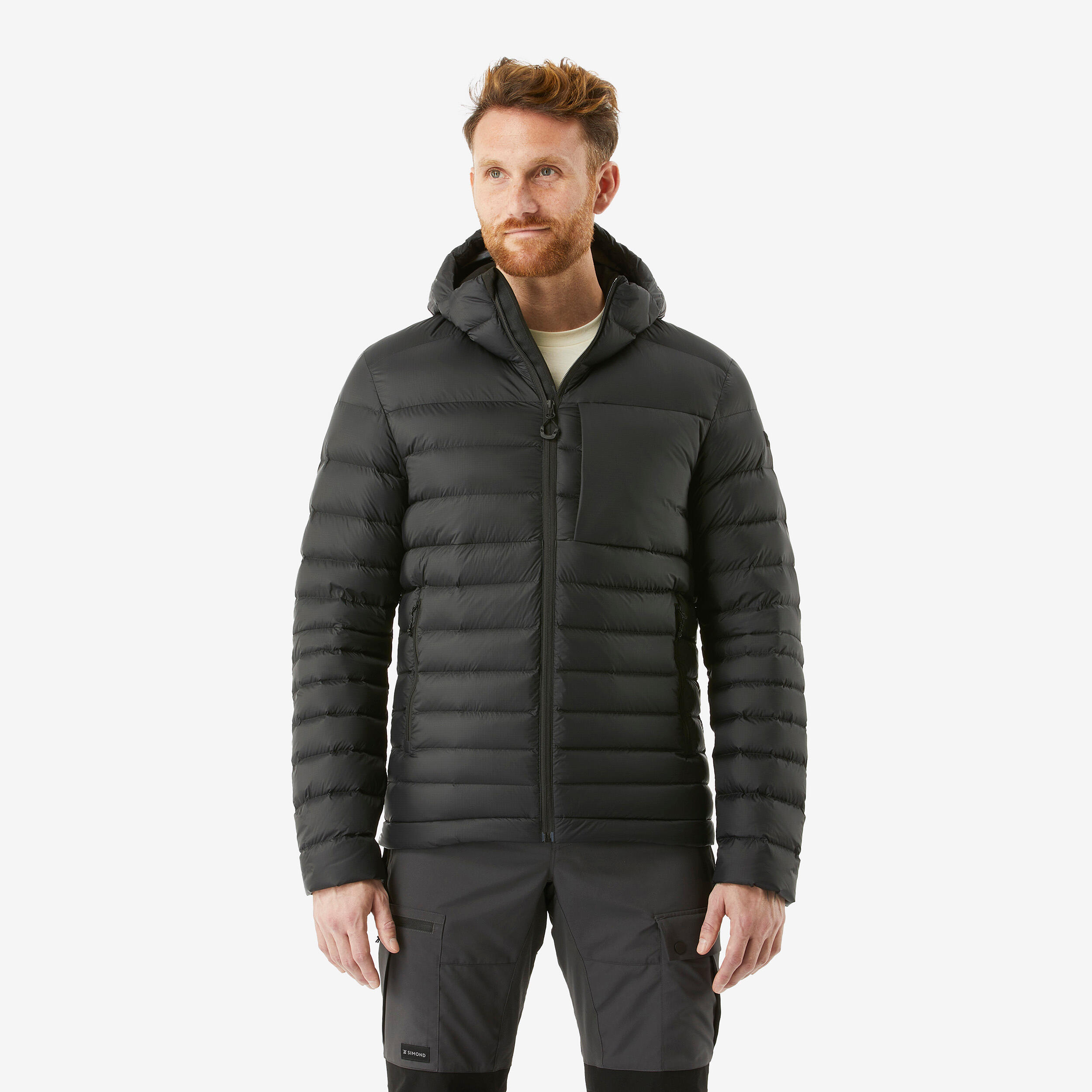 Casaco de penas de trekking montanha com capuz - mt500 -10°c - homem