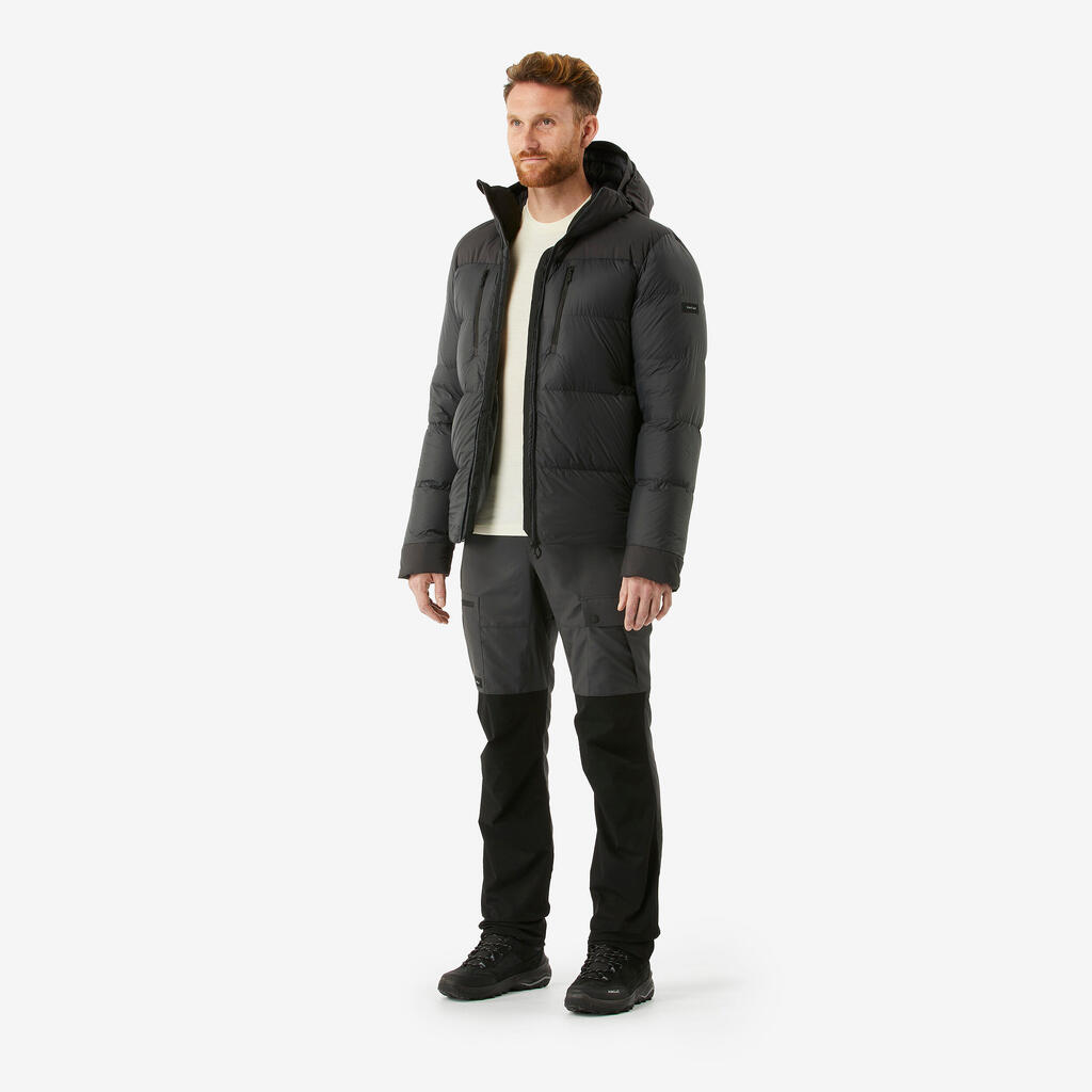 Chaqueta acolchada MT900 de plumón con capucha -20 °C para Hombre negro