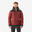 Daunenjacke Herren Kapuze bis -20 °C Trekking - MT900 rot