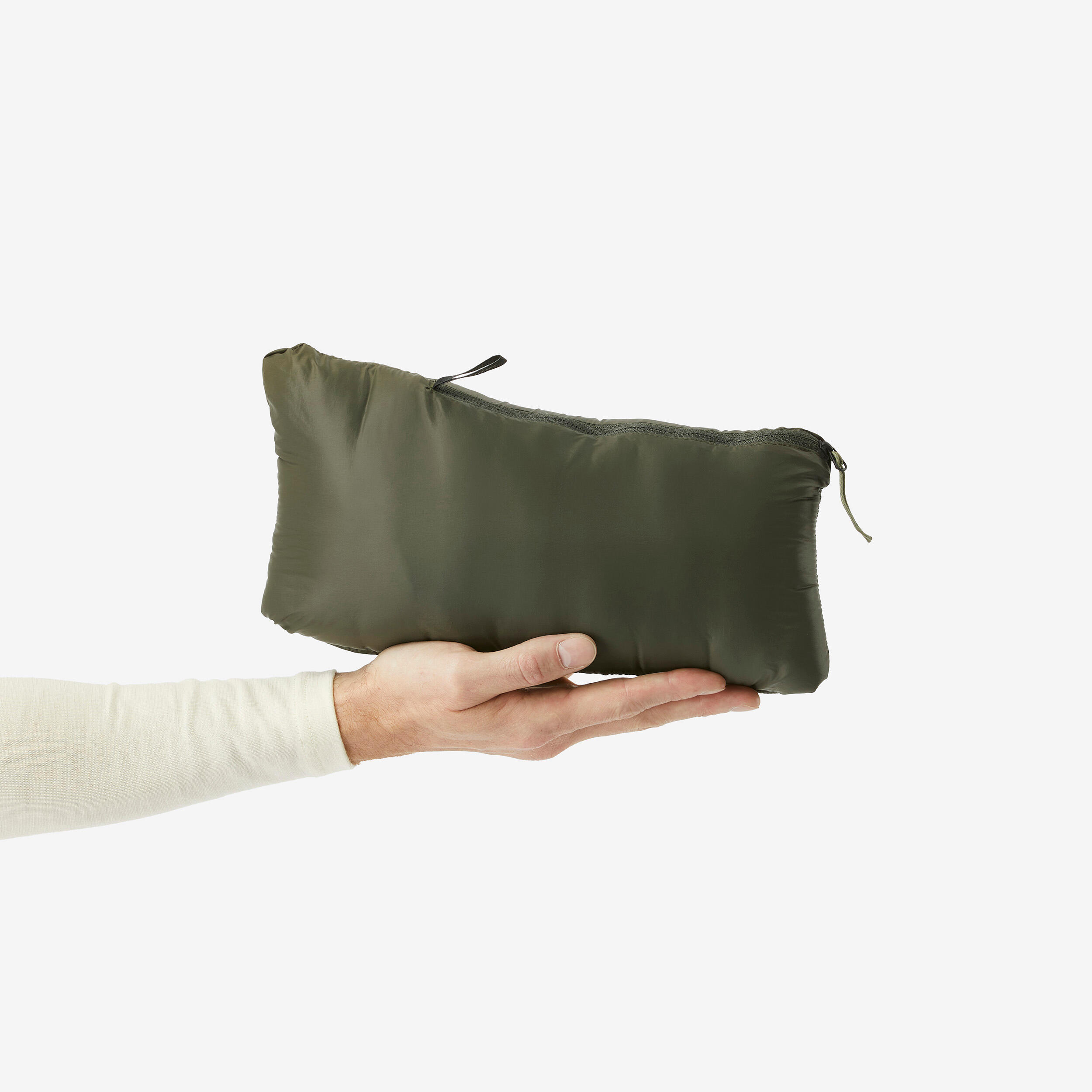 Piumino trekking uomo MT100 PIUMA verde oliva 5/10