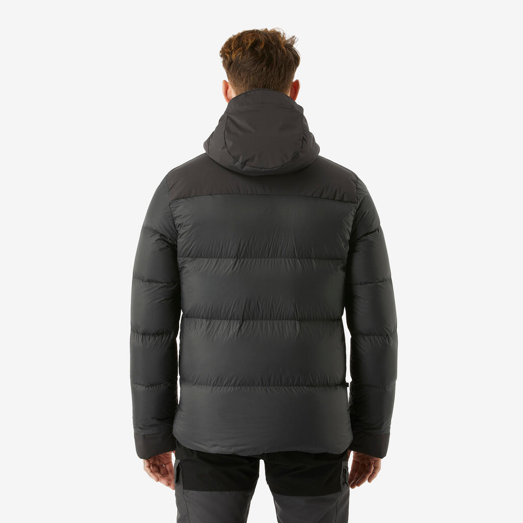 PARKA ACOLCHADA DE PLUMAS CON GORRO HOMBRE MT900 NEGRO -20 °C