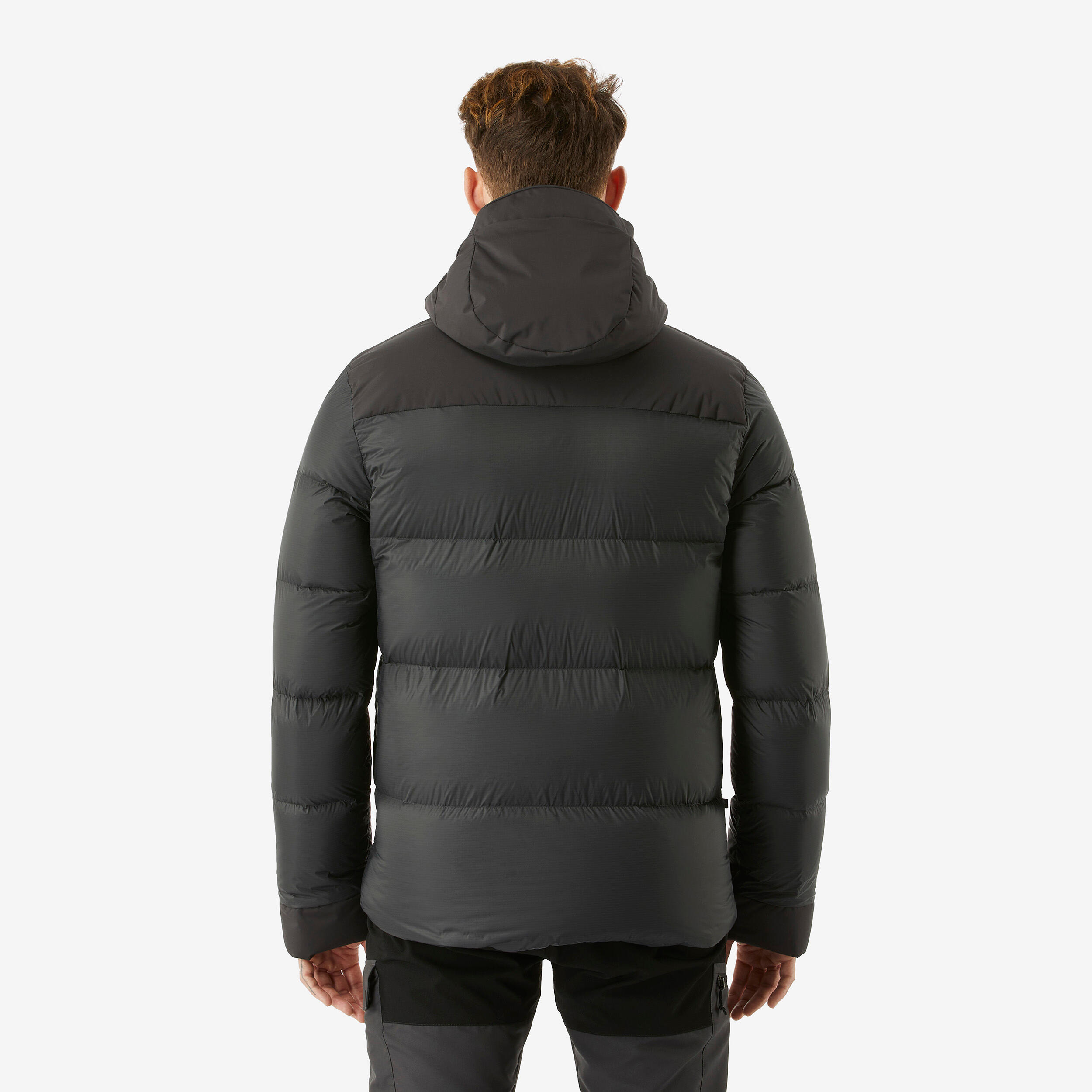 Men's Water-repellent Down Jacket with Hood MT900 -20°C - Black