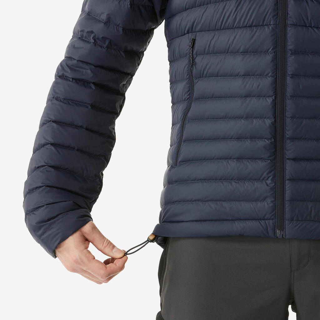 Doudoune à capuche de randonnée -5°C homme, MT100 bleu