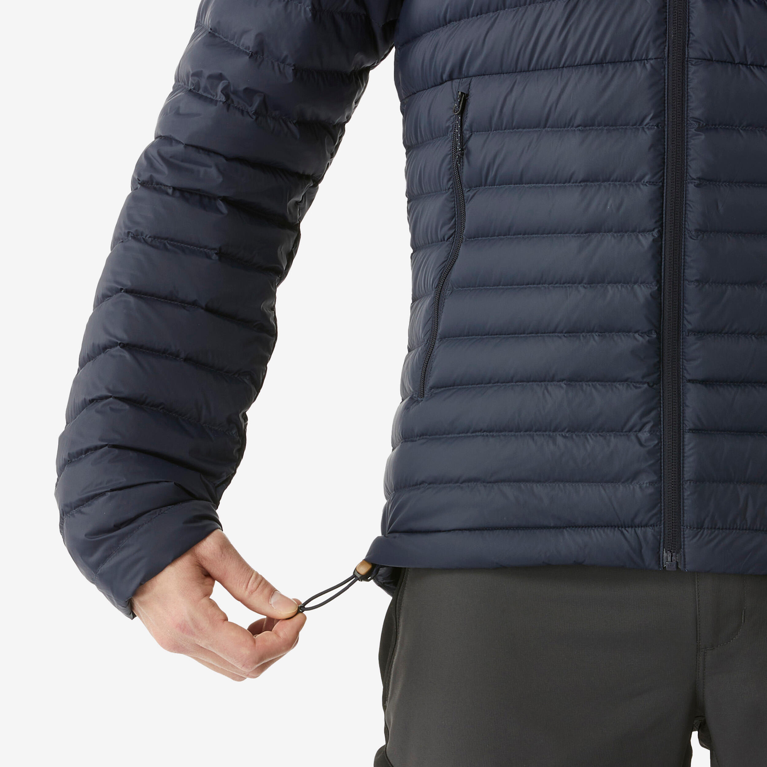 Men’s Down Hiking Jacket with Hood – MT 100 - FORCLAZ
