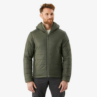 Men Packable Puffer Jacket for Trekking - MT100 -5°C Khaki