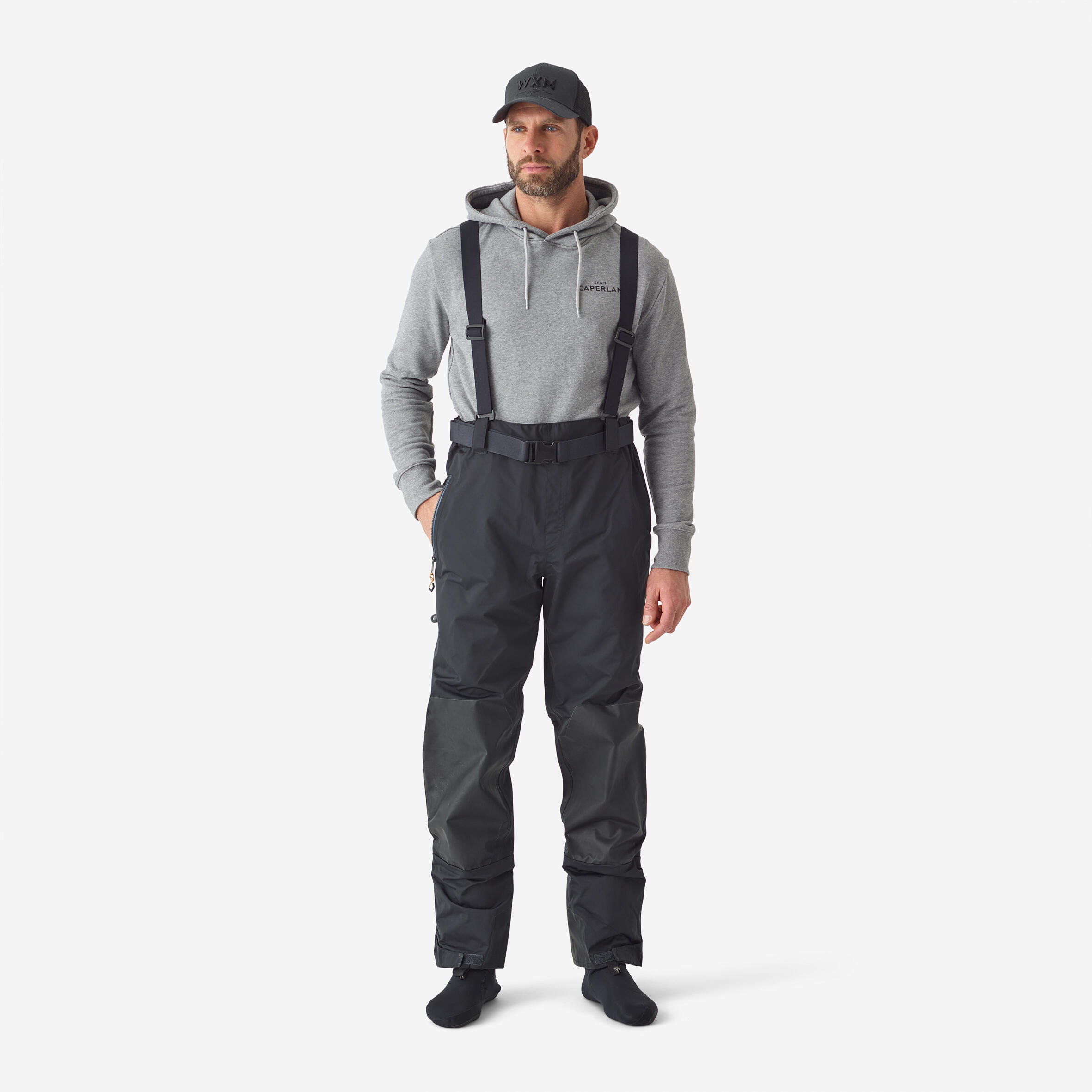 Caperlan Fishing Trousers Wading 900 Waterproof And Breathable With Neoprene Booties