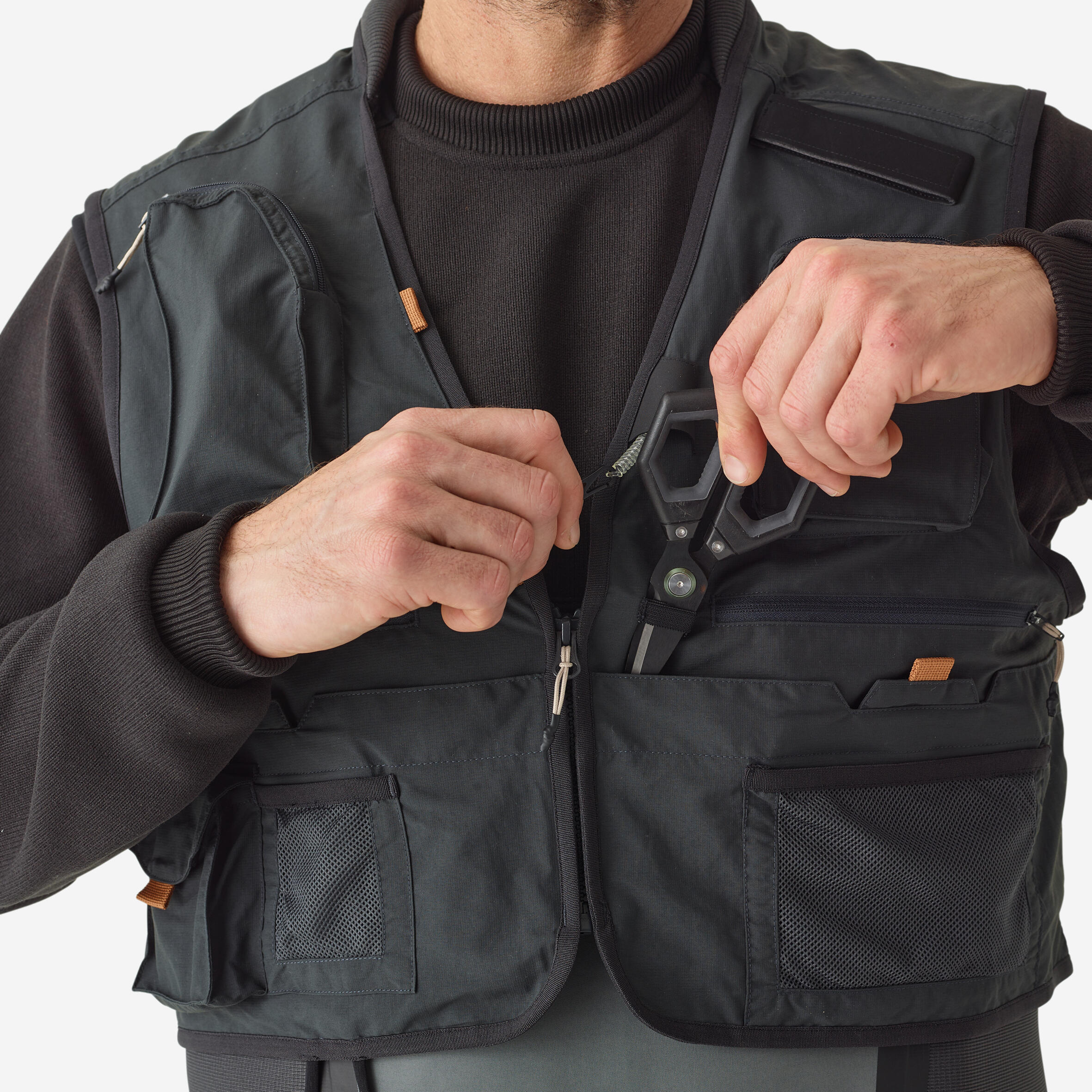 Fishing Sleeveless Jacket Waistcoat 500 - Khaki - XL By CAPERLAN | Decathlon