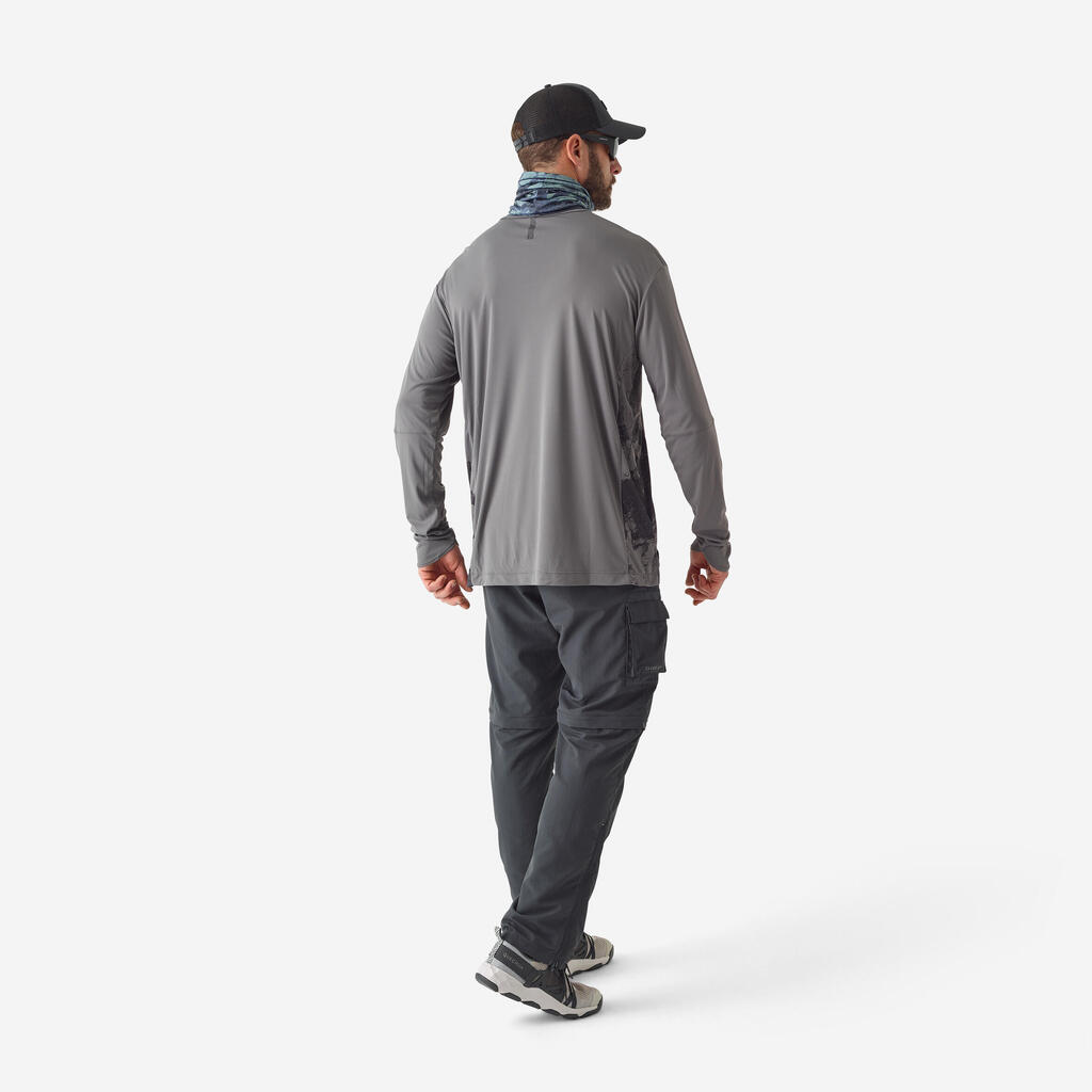 Fishing anti-UV T-shirt 500 grey