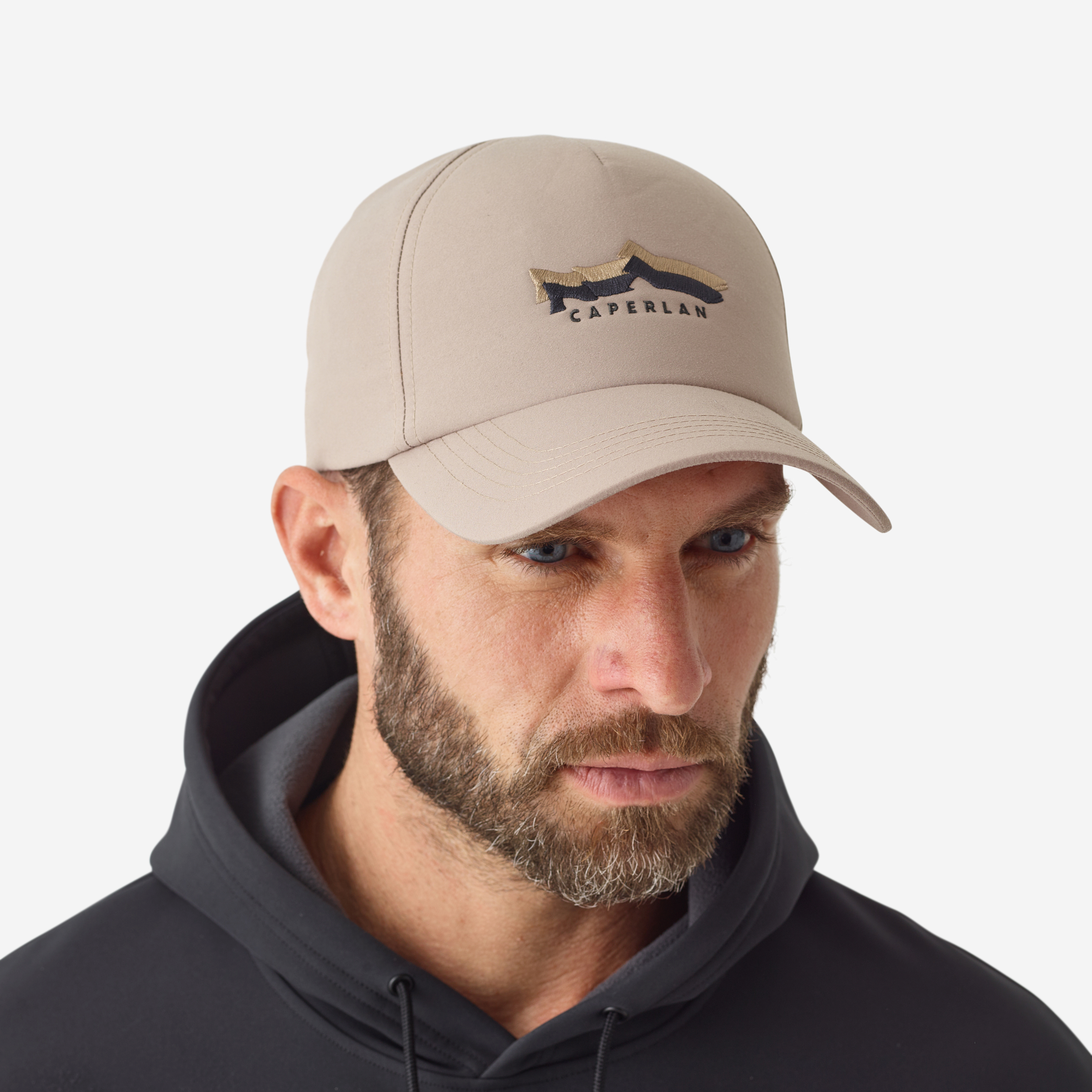Casquette de pêche - fc 100 tr beige - Pêche des carnassiers - Caperlan- Clubs - Entreprises - Collectivités - Associations
