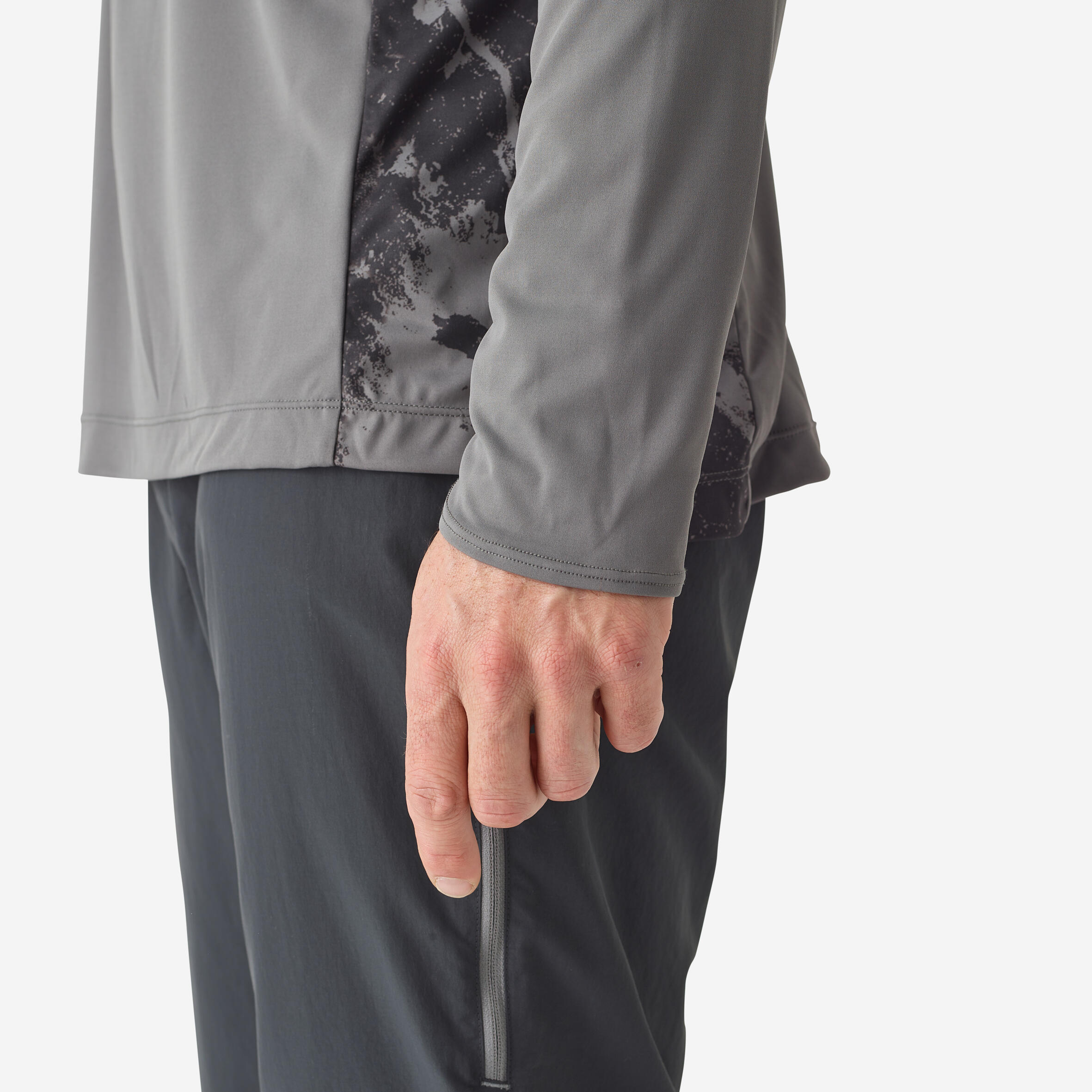 Camiseta Pesca 500 Gris Anti UV Decathlon