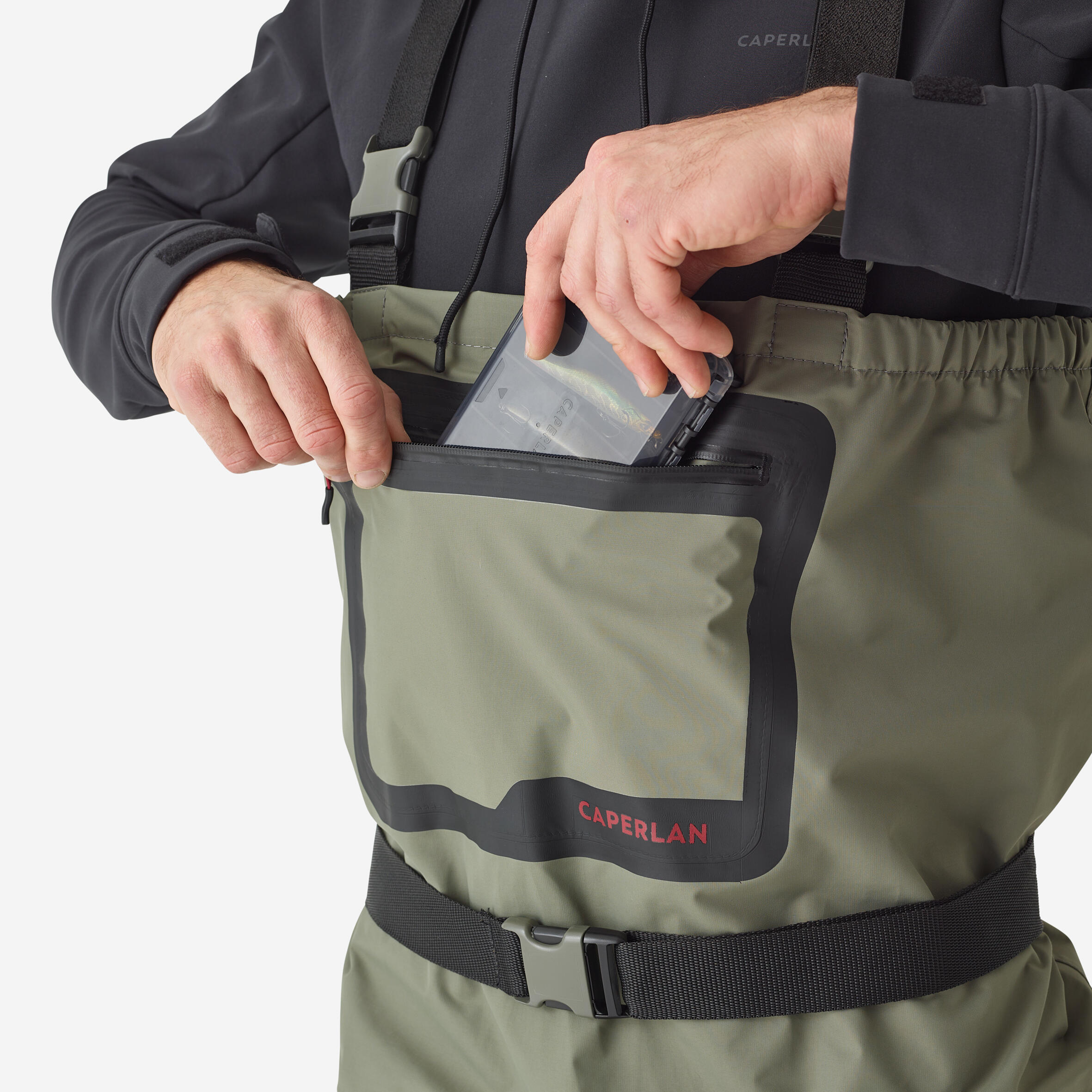 Bottes-pantalon respirantes de pêche - 500 PVC - CAPERLAN