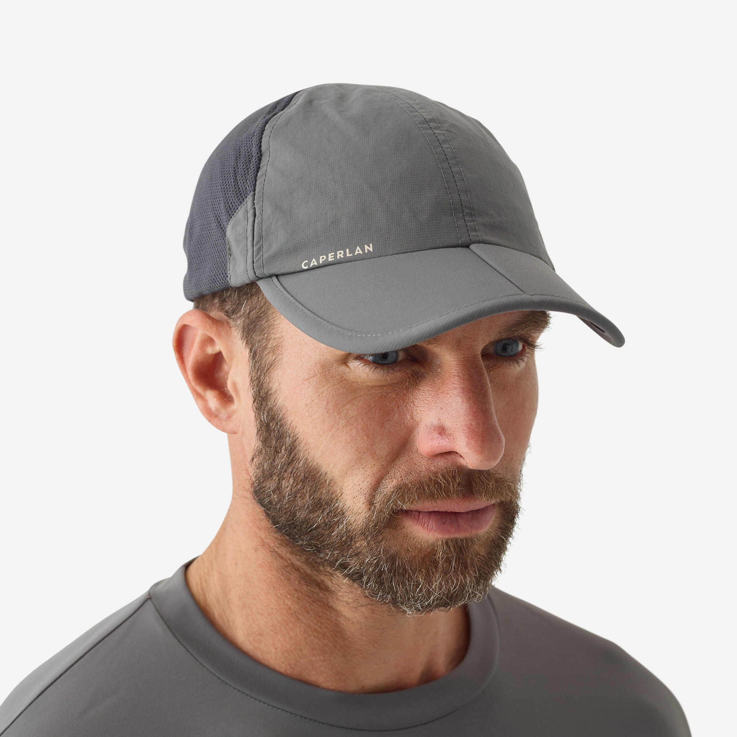 CAPERLAN Folding fishing cap - FC 500 W Grey