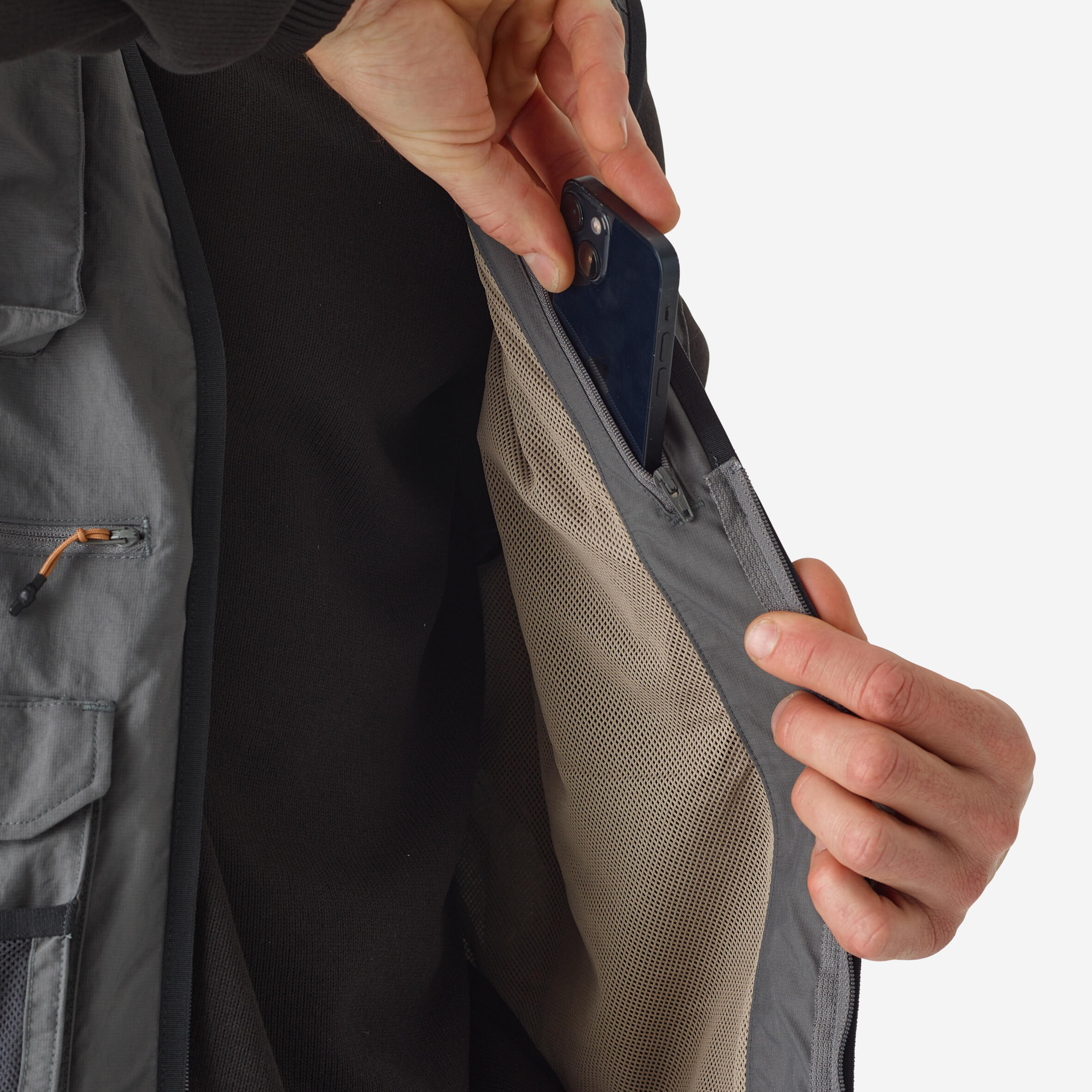 Fishing Vest - FV 500 Grey - CAPERLAN