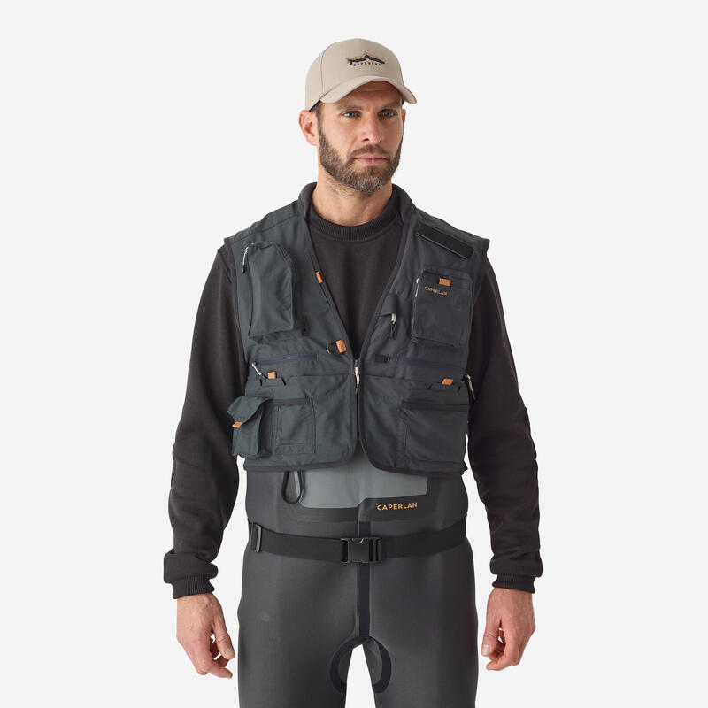 Gilet de pêche en wading - FV 500 WD gris