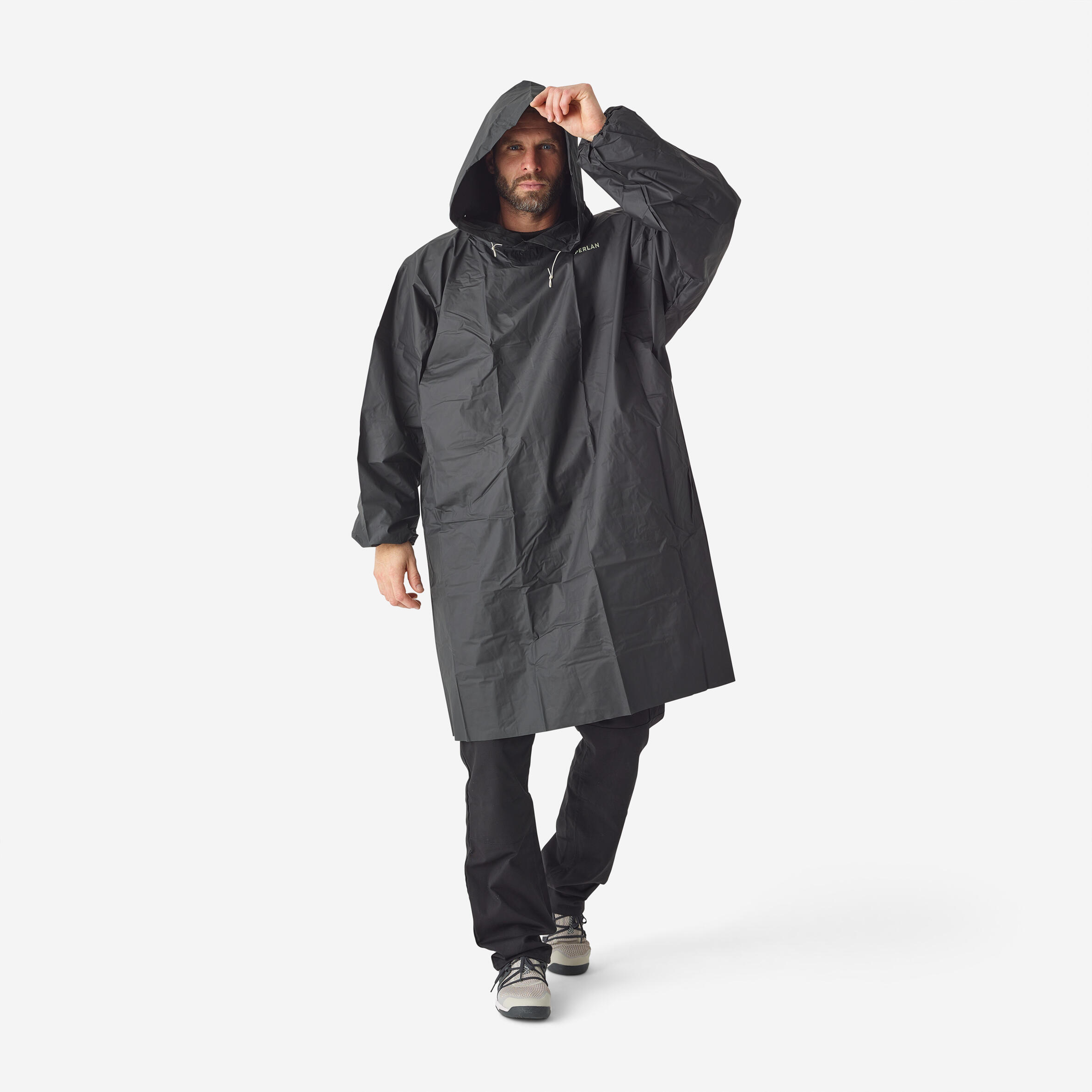 Poncho Impermeable Chubasquero Lluvia Hombre Mujer Plegable Pesca Caperlan 100 Decathlon