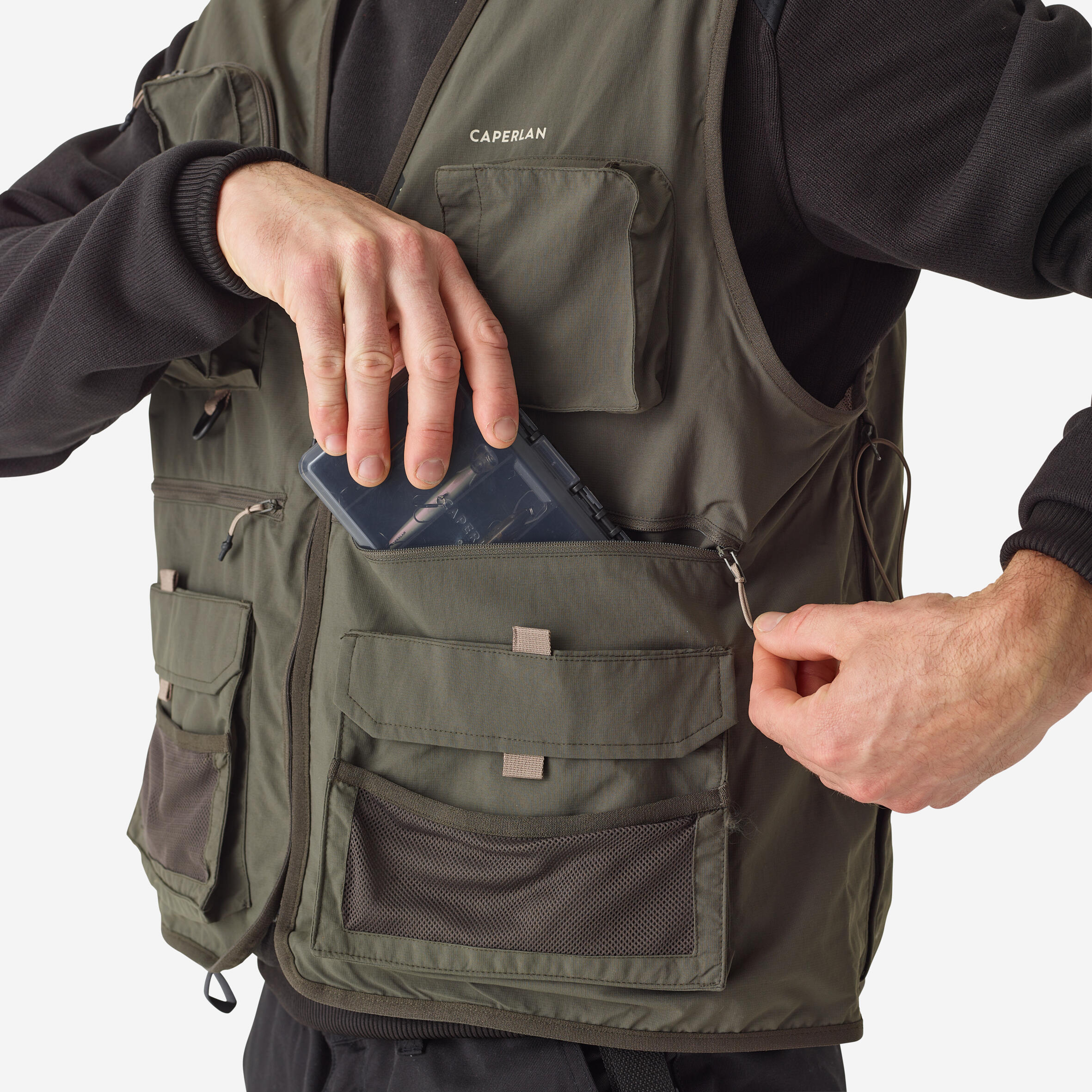 Fishing Gilet - FV 500 - Khaki 7/11