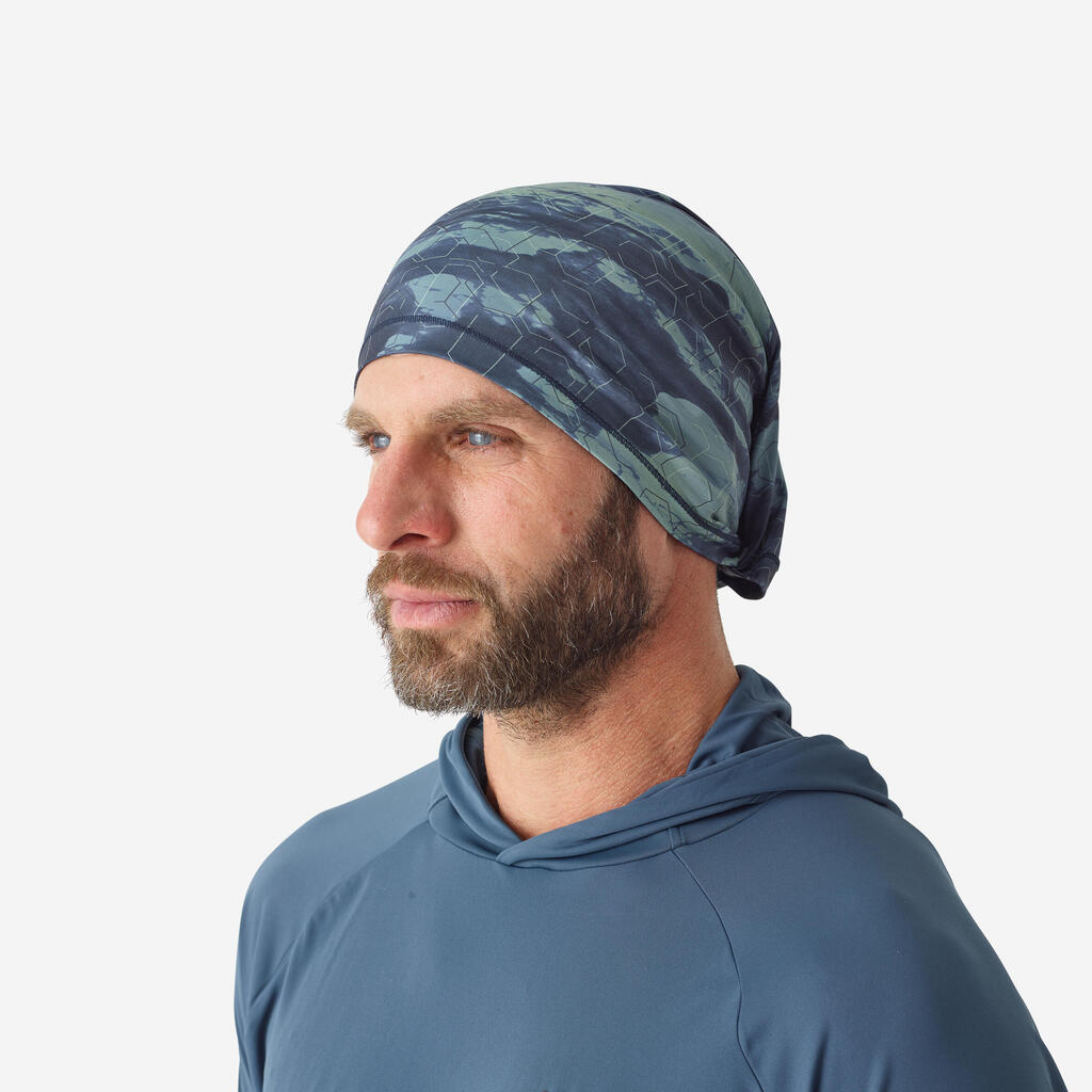 Fishing Neck Gaiter 500 ANTI-UV Grey Blue