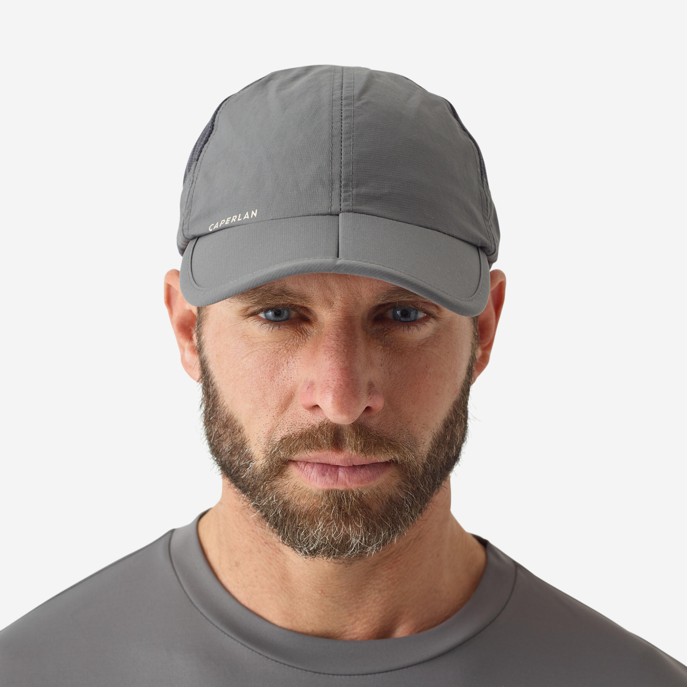 Folding Fishing Cap - FC 500 W Grey - CAPERLAN