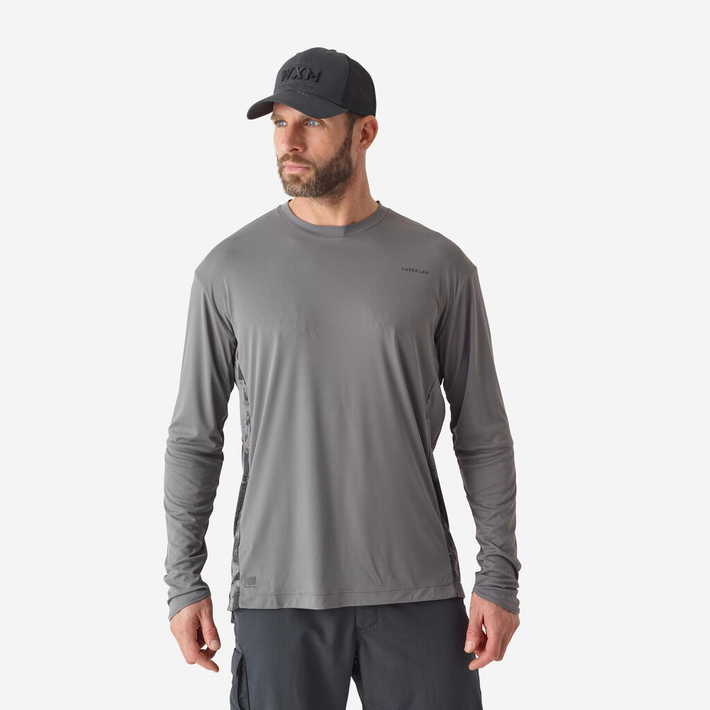 Rybárske tričko Anti-UV 500 sivé