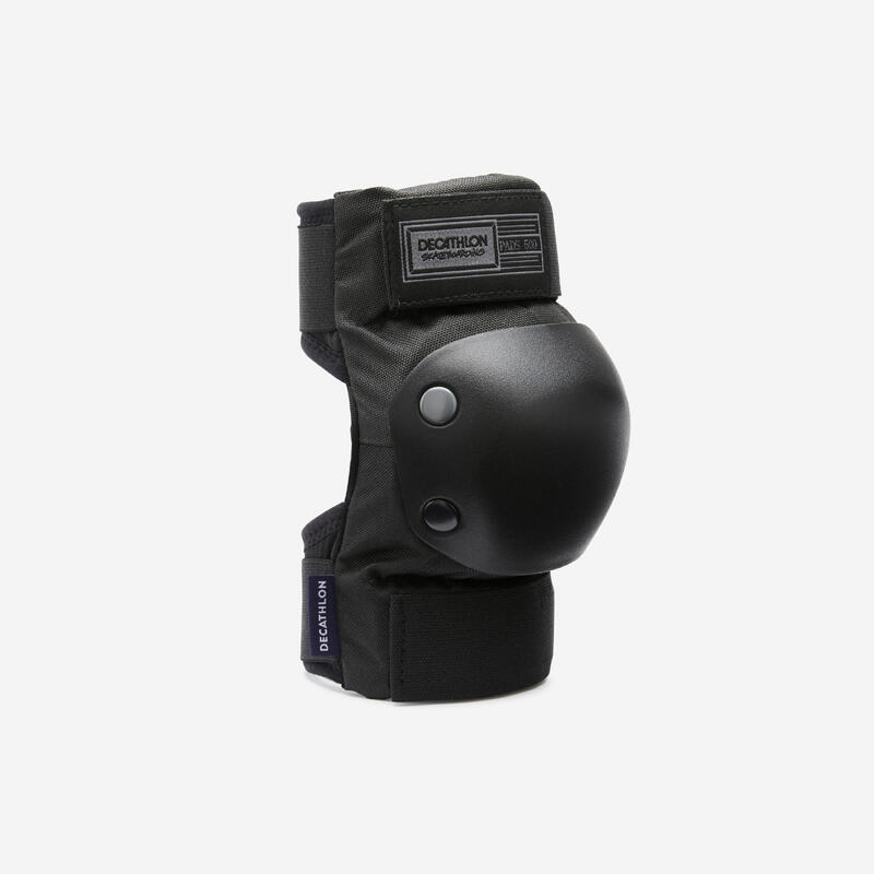 Set 3 protecții negre de skateboard pentru adulți Decathlon pad500