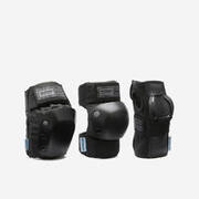 Set 3 protecții skateboard DECATHLON PAD500 Negru Copii