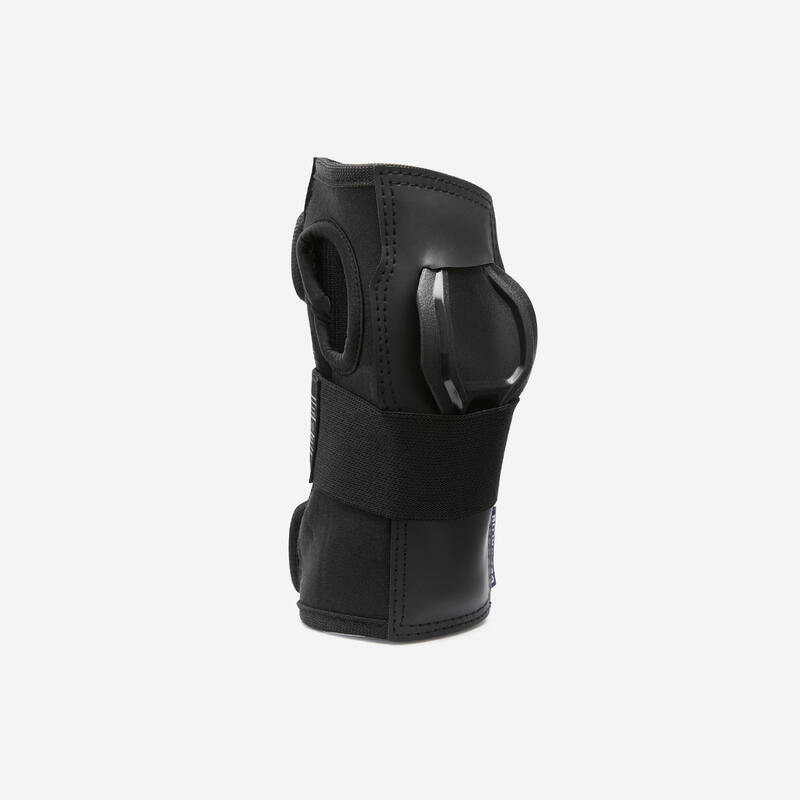 Set 3 protections noires de skateboard pour adultes decathlon pad500