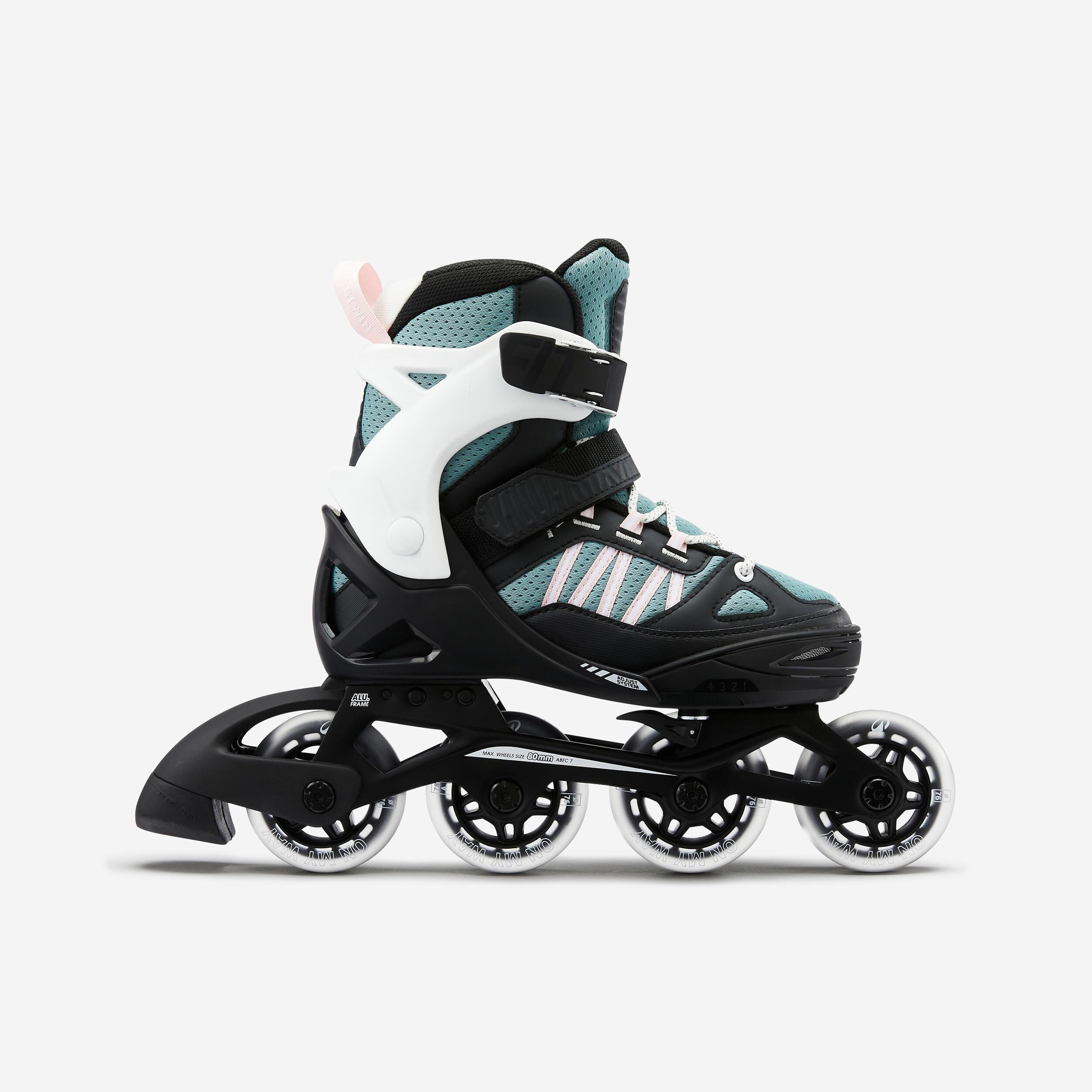 Inline Skates Inliner Kinder - Fit 5 rosa/khaki 20/42