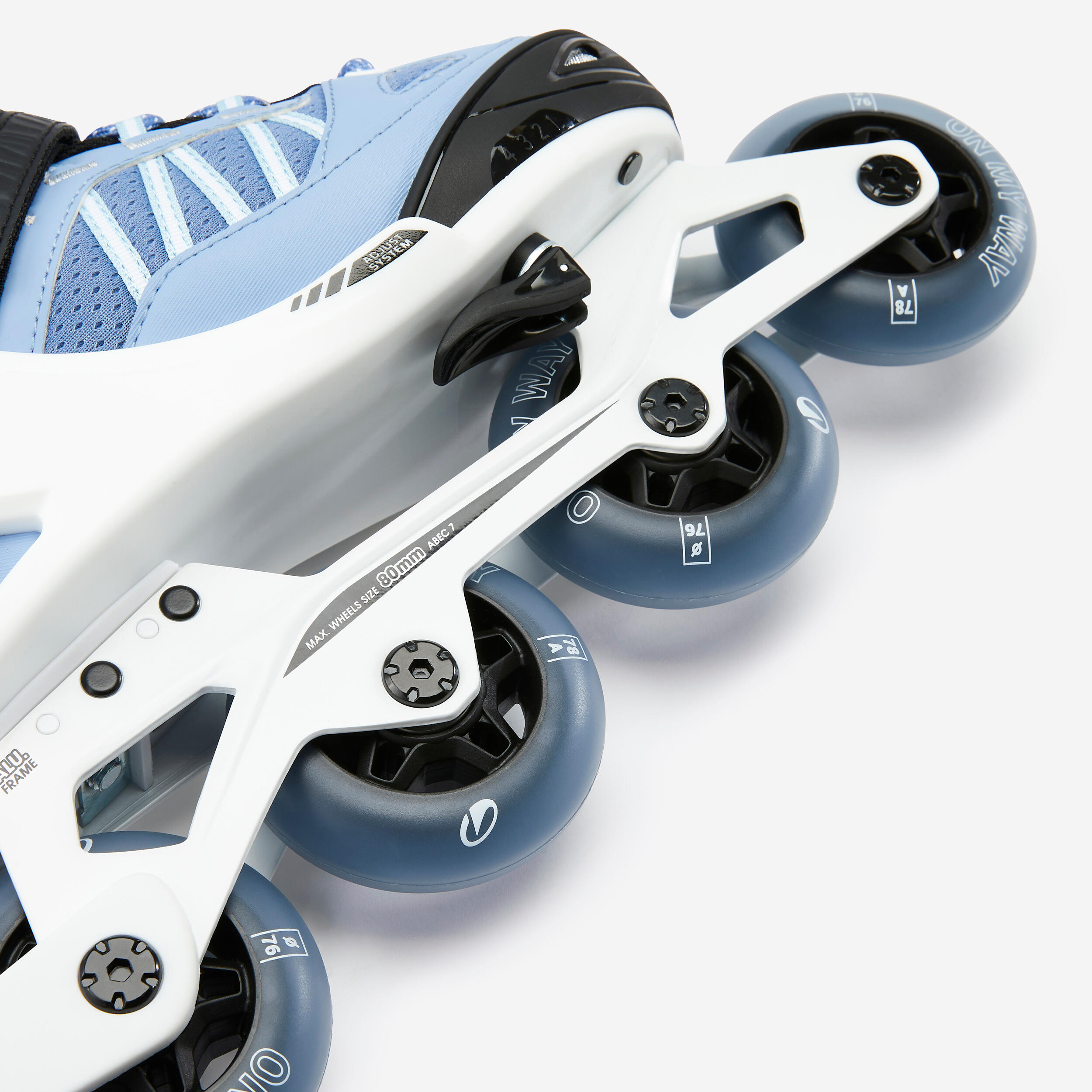 Inline Skates Inliner Kinder Fitness - Fit 5 blau/weiß - Decathlon
