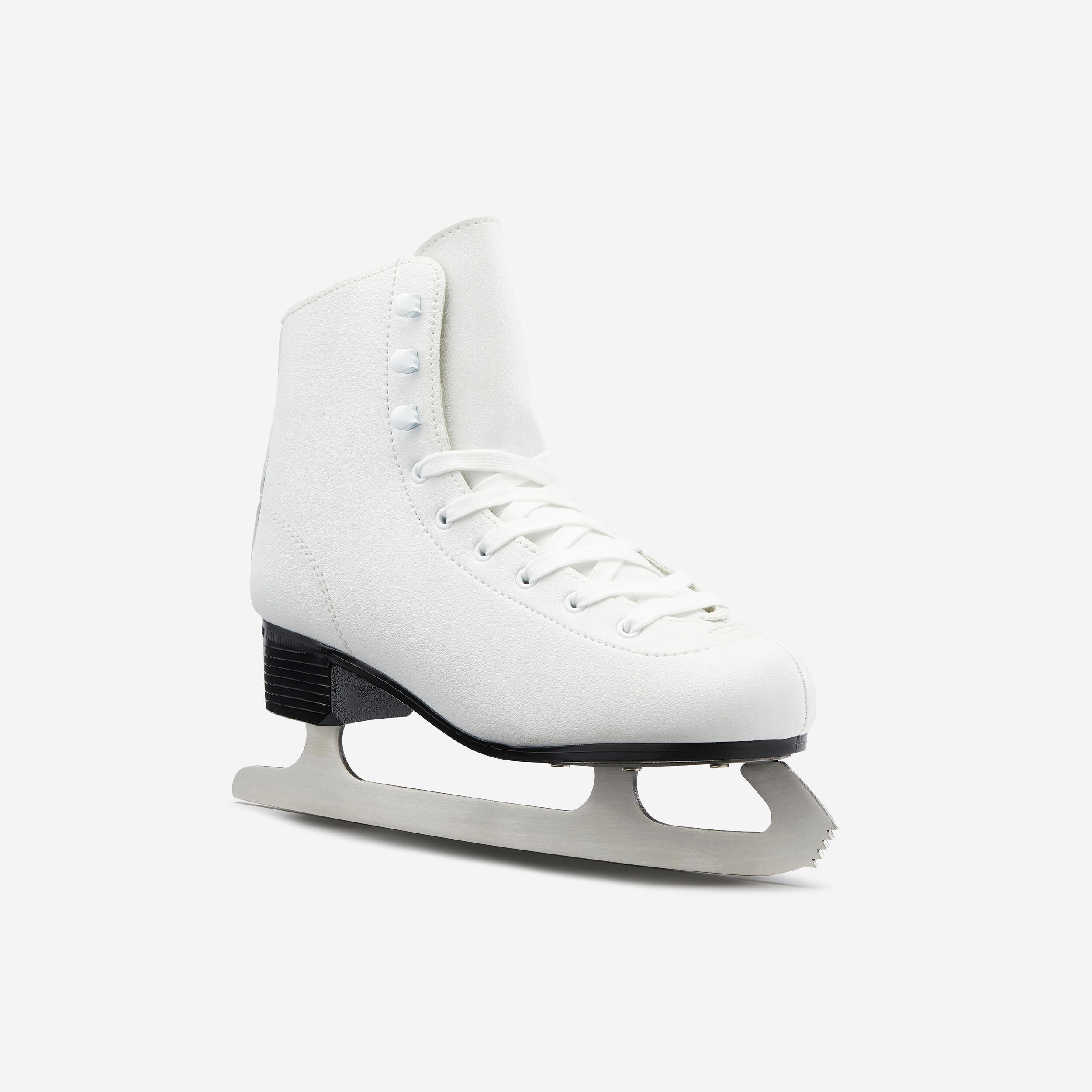 Women's Ice Skates, IS 500 - Snow white, No dye - Oxelo - Decathlon